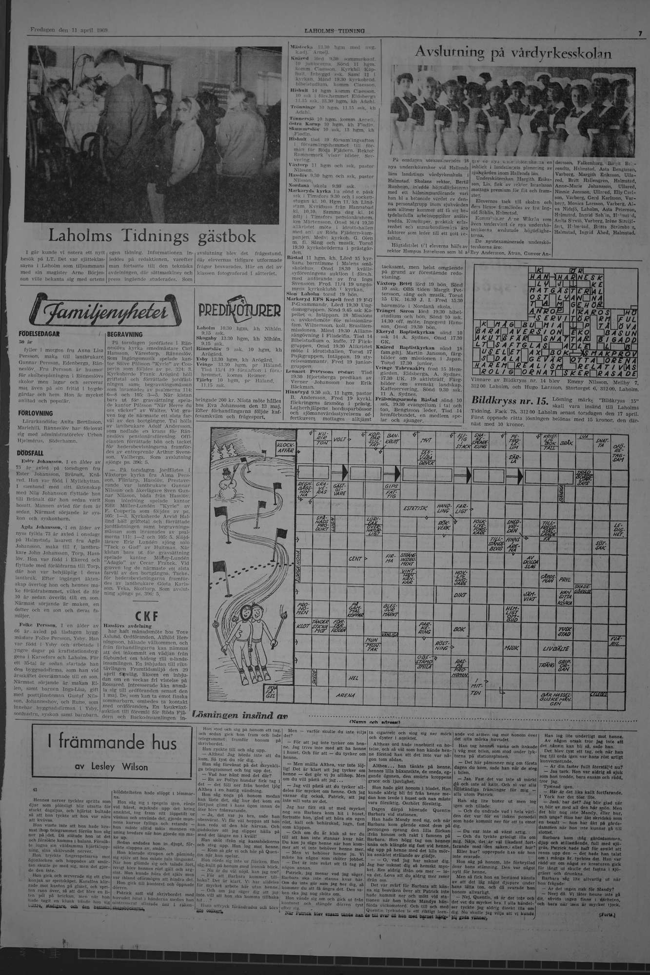 Laholms Tidning Fredag 11 april 1969, sida 7