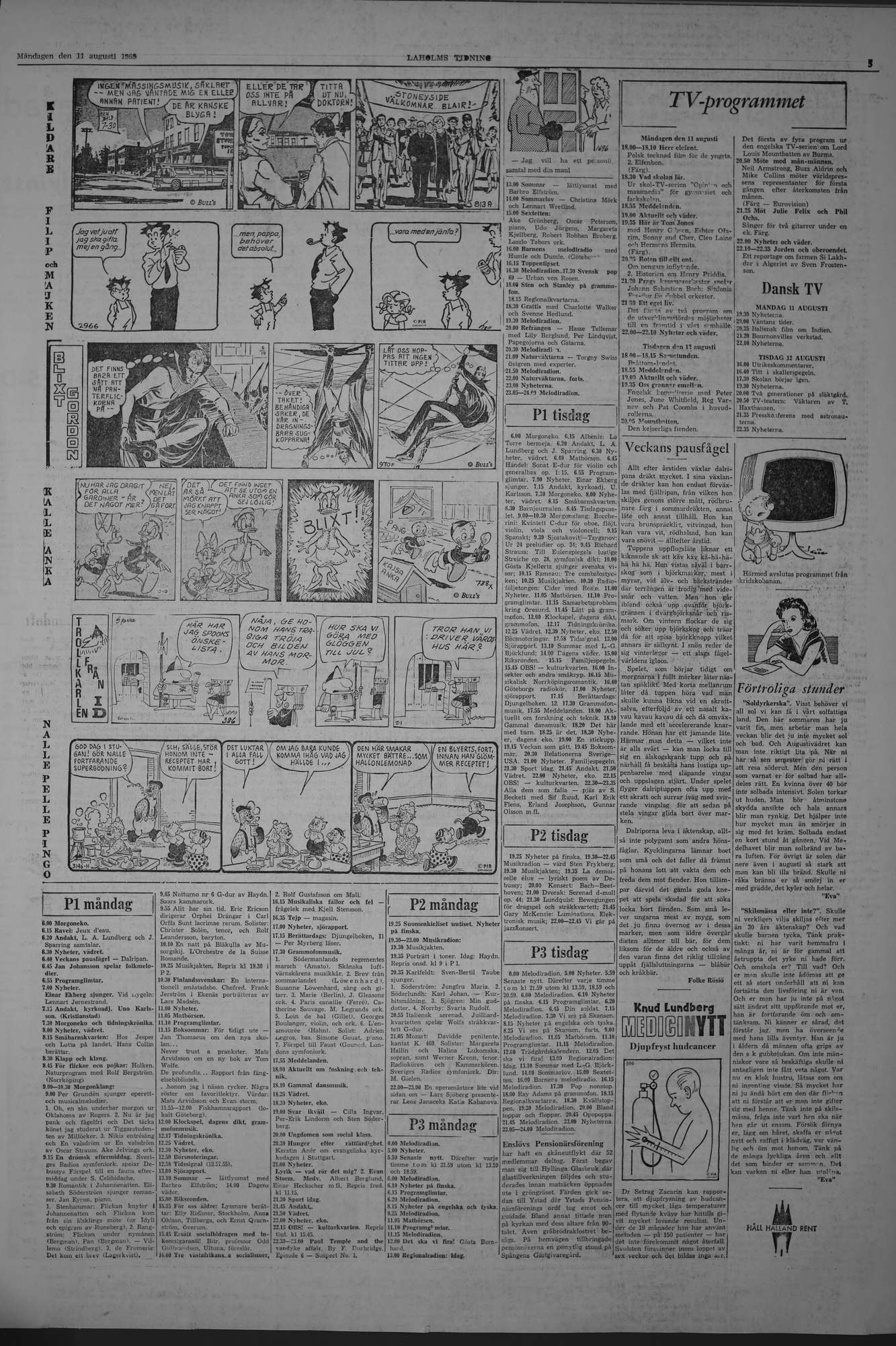 Laholms Tidning Måndag 11 augusti 1969, sida 5