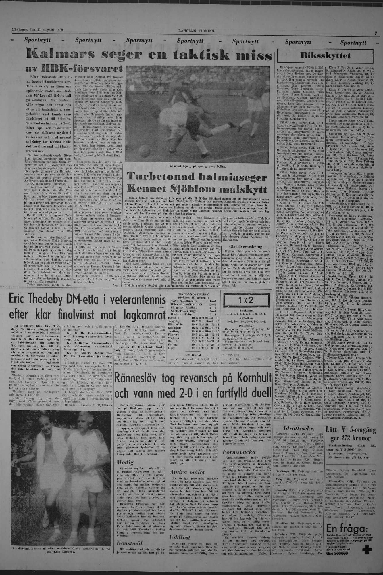 Laholms Tidning Måndag 11 augusti 1969, sida 7