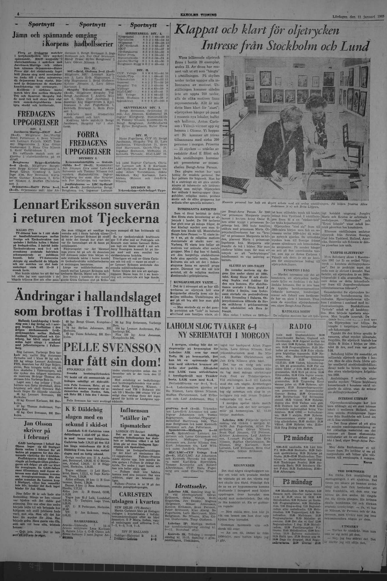 Laholms Tidning Lördag 11 januari 1969, sida 6