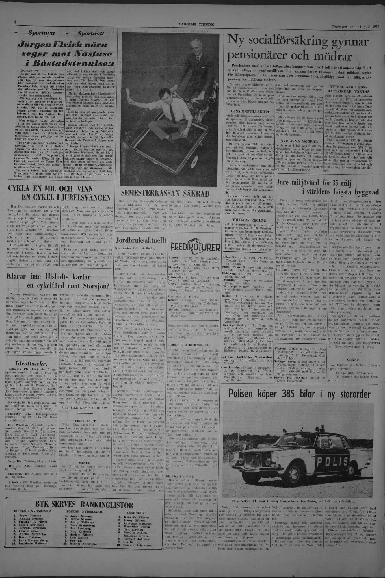 Laholms Tidning Fredag 11 juli 1969, sida 6
