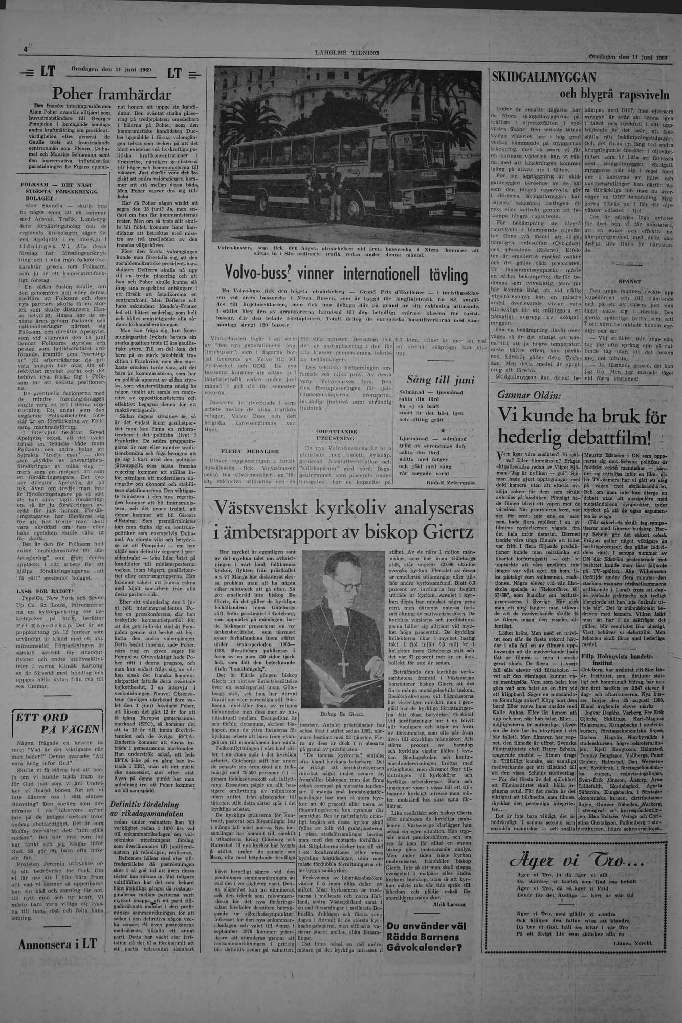 Laholms Tidning Onsdag 11 juni 1969, sida 4