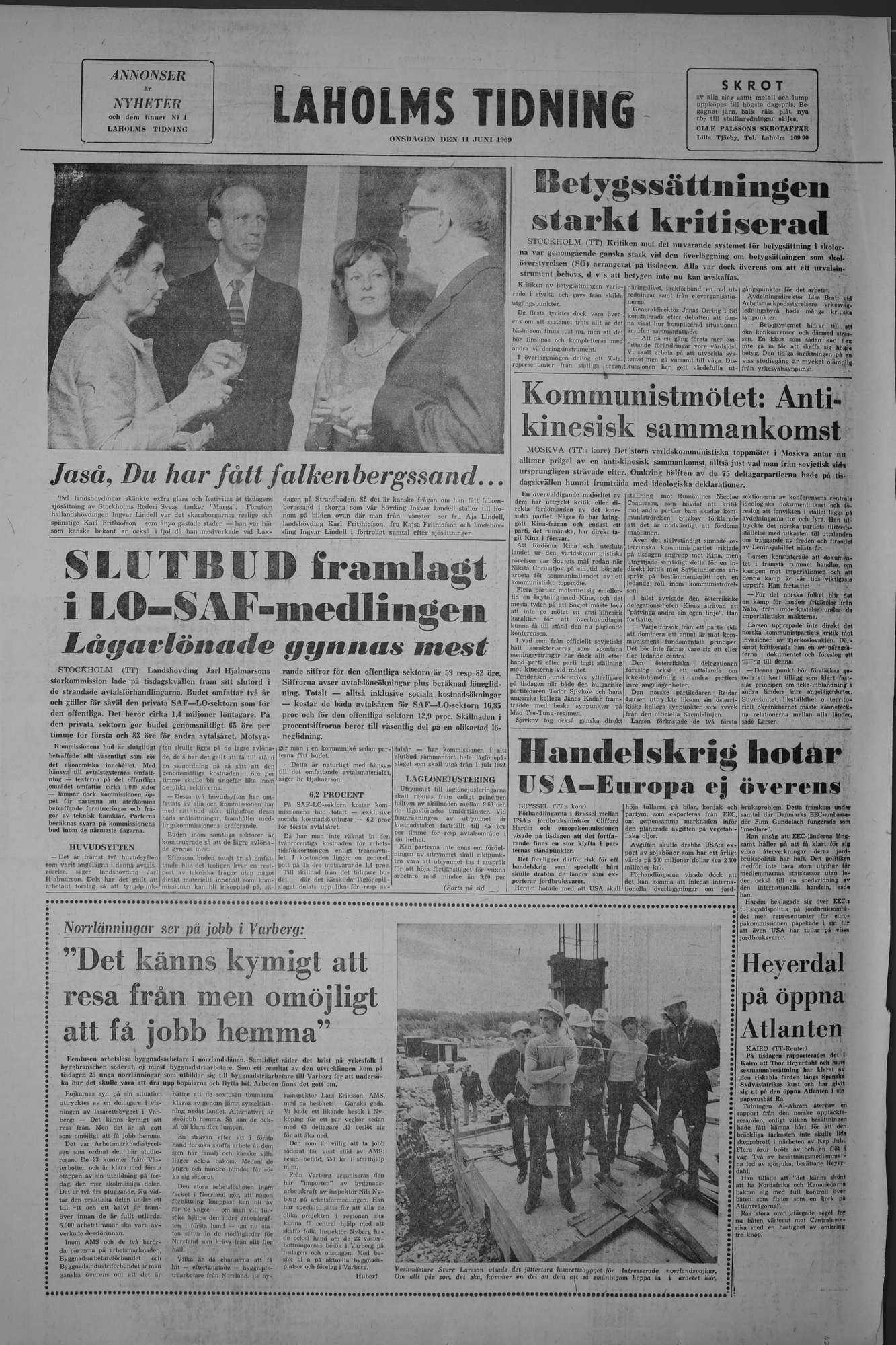 Laholms Tidning Onsdag 11 juni 1969, sida 8