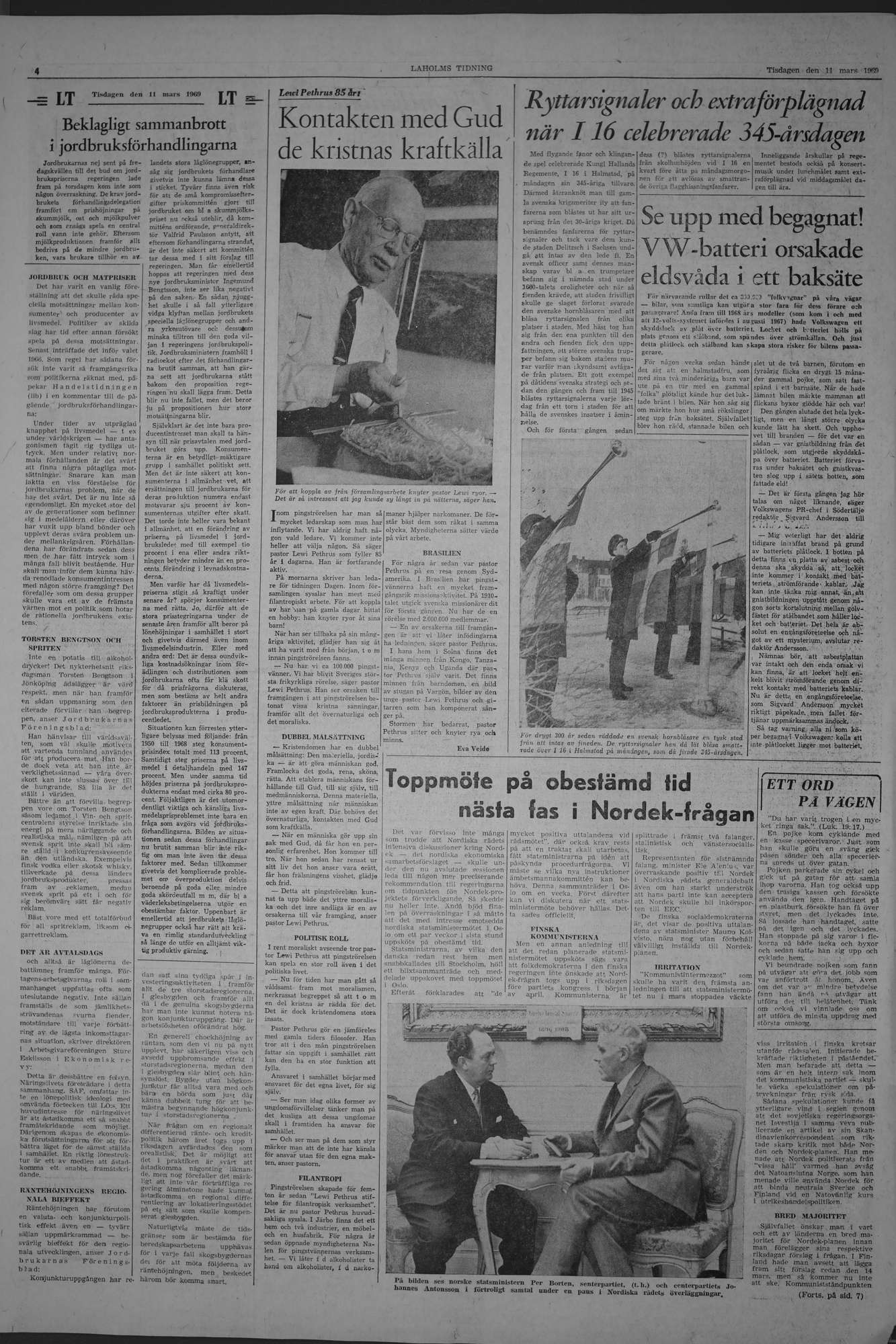 Laholms Tidning Tisdag 11 mars 1969, sida 4