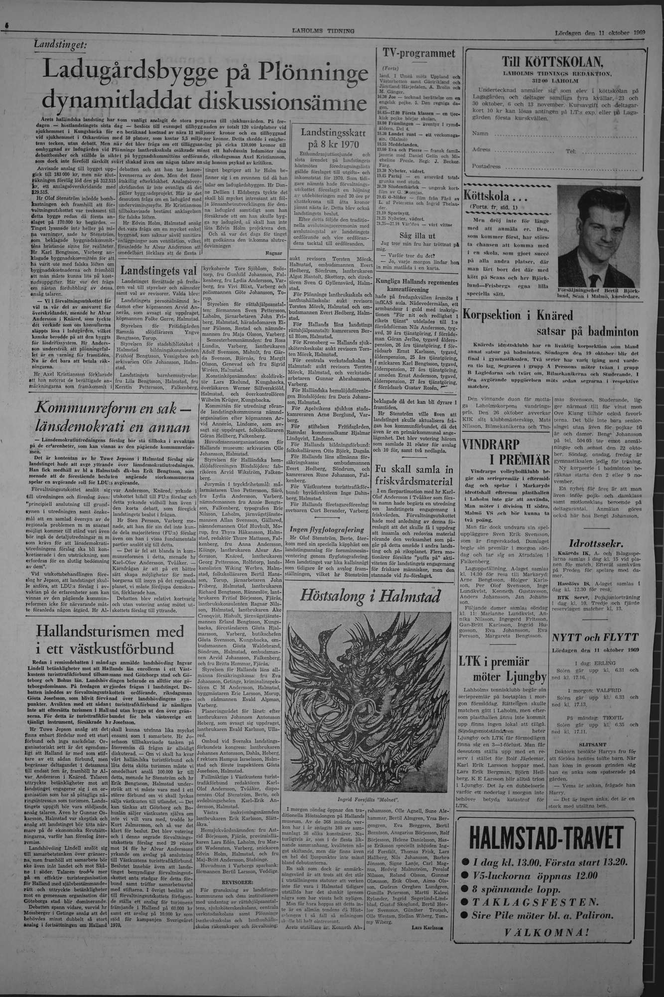 Laholms Tidning Lördag 11 oktober 1969, sida 6
