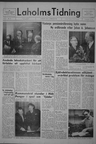 Förstasidan, Onsdag 12 februari 1969