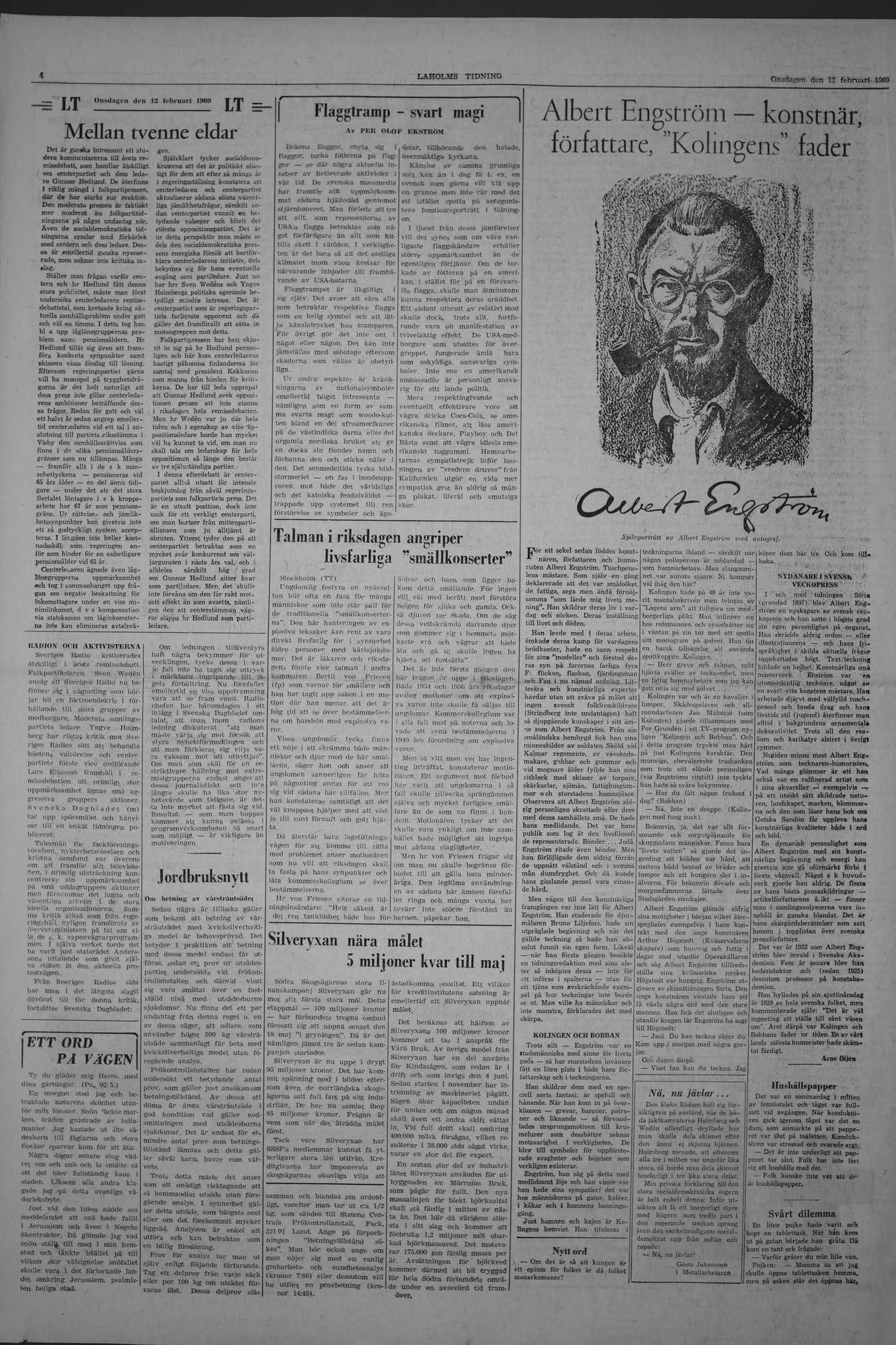 Laholms Tidning Onsdag 12 februari 1969, sida 4