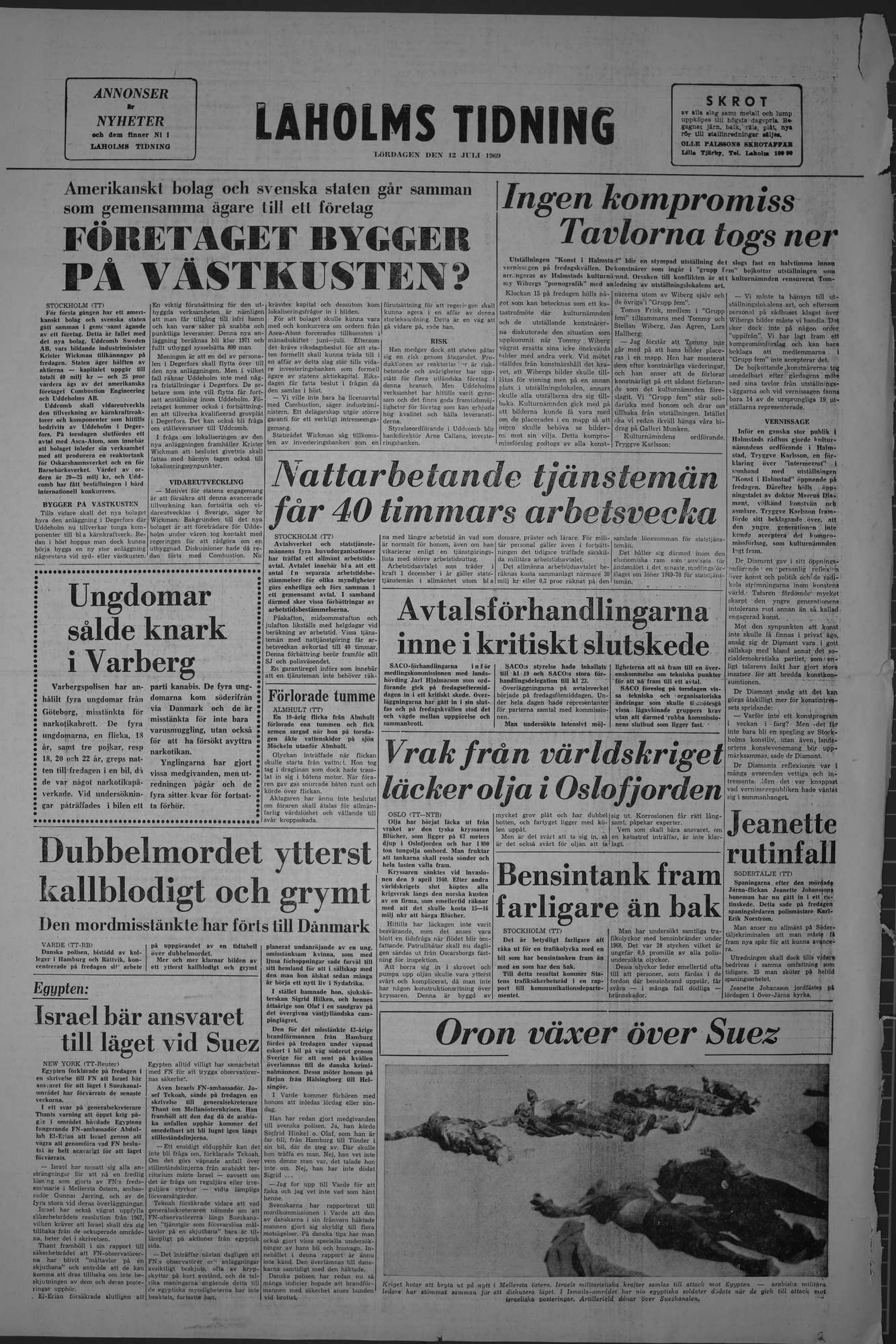 Laholms Tidning Lördag 12 juli 1969, sida 8