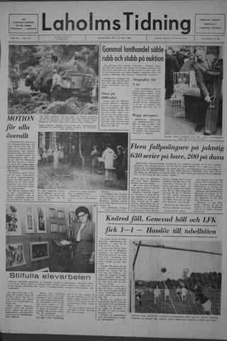 Förstasidan, Måndag 12 maj 1969