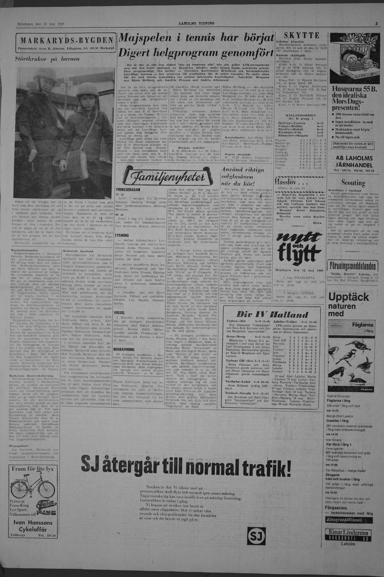 Laholms Tidning Måndag 12 maj 1969, sida 3