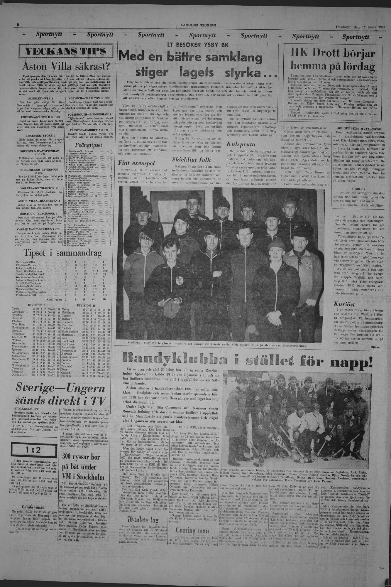 Laholms Tidning Onsdag 12 mars 1969, sida 6
