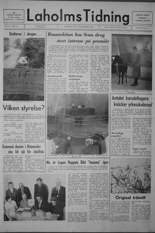Förstasidan, Fredag 12 september 1969