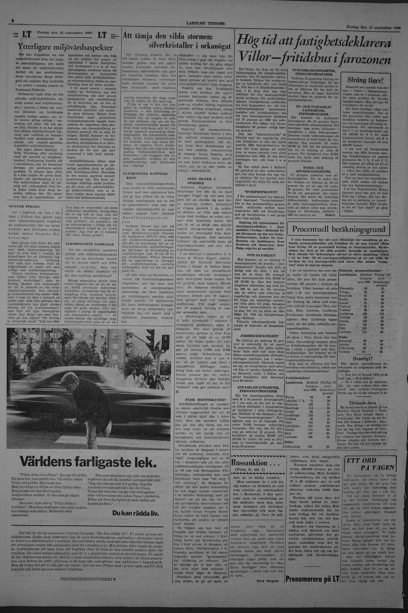 Laholms Tidning Fredag 12 september 1969, sida 4