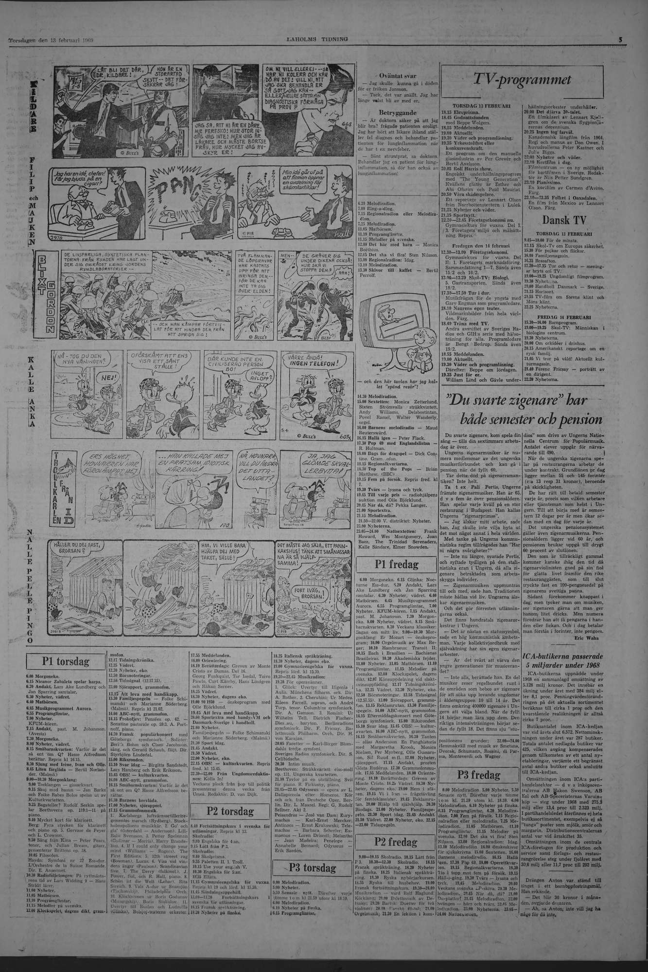 Laholms Tidning Torsdag 13 februari 1969, sida 5