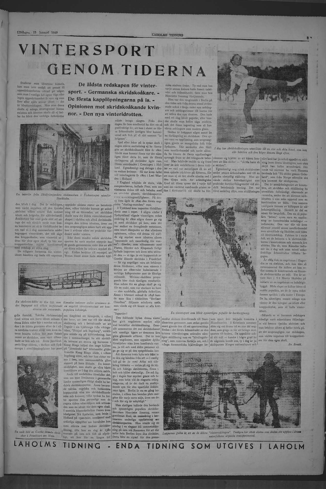 Laholms Tidning Lördag 15 januari 1949, sida 5