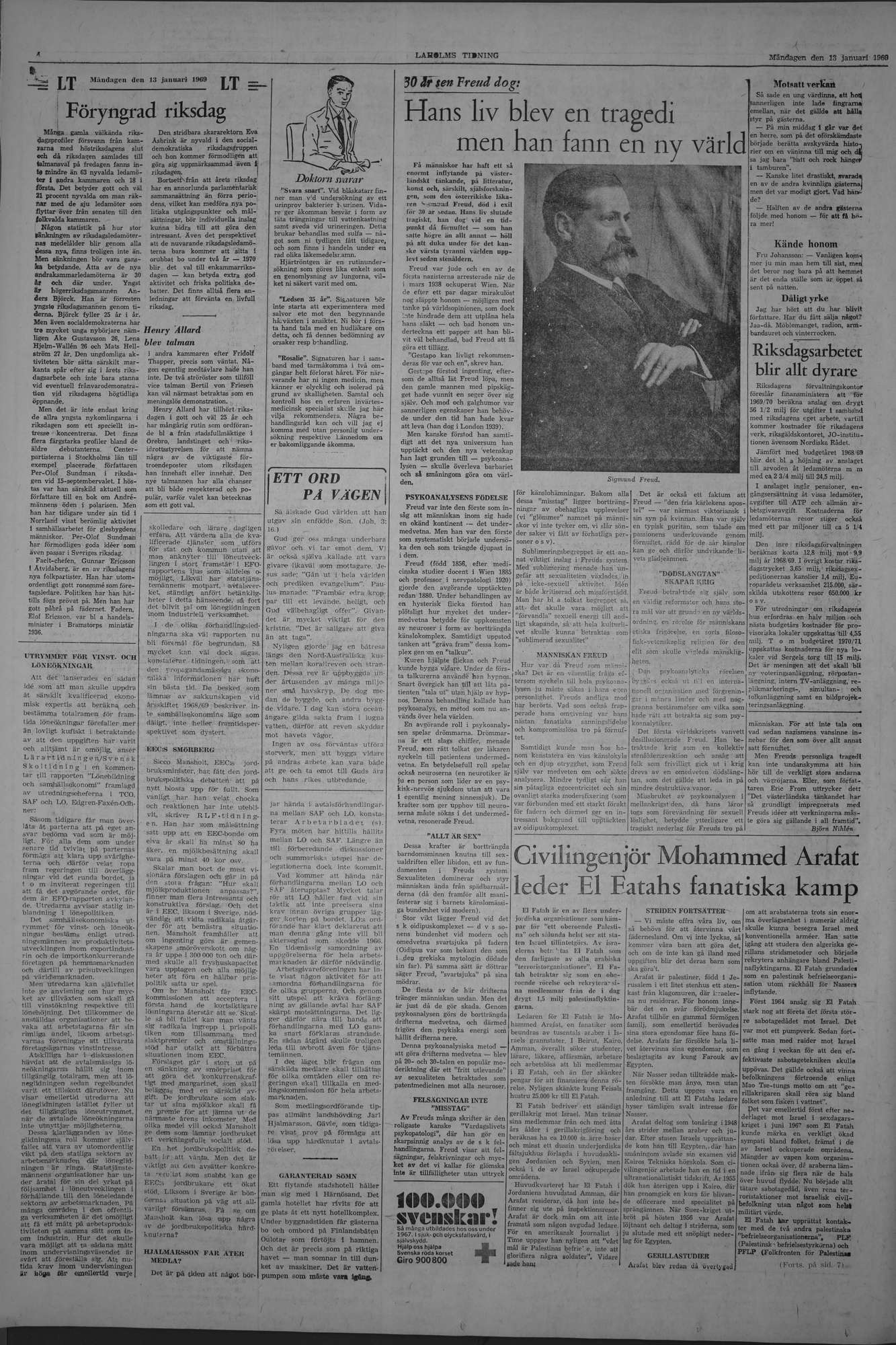 Laholms Tidning Måndag 13 januari 1969, sida 4
