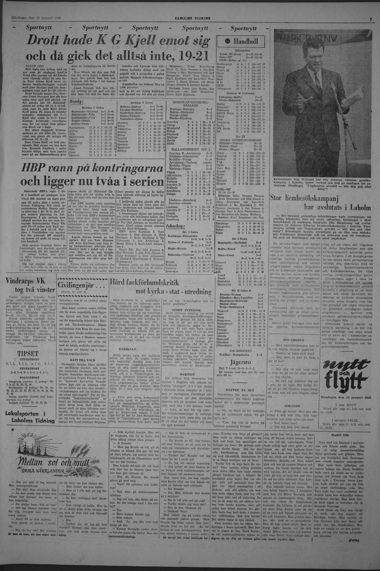 Laholms Tidning Måndag 13 januari 1969, sida 7