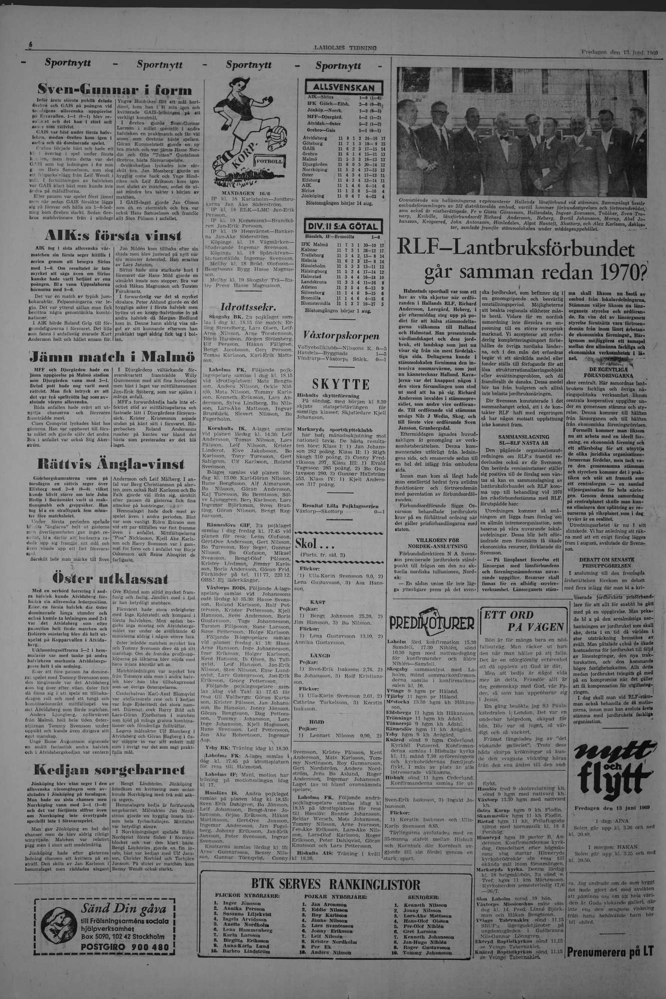 Laholms Tidning Fredag 13 juni 1969, sida 6