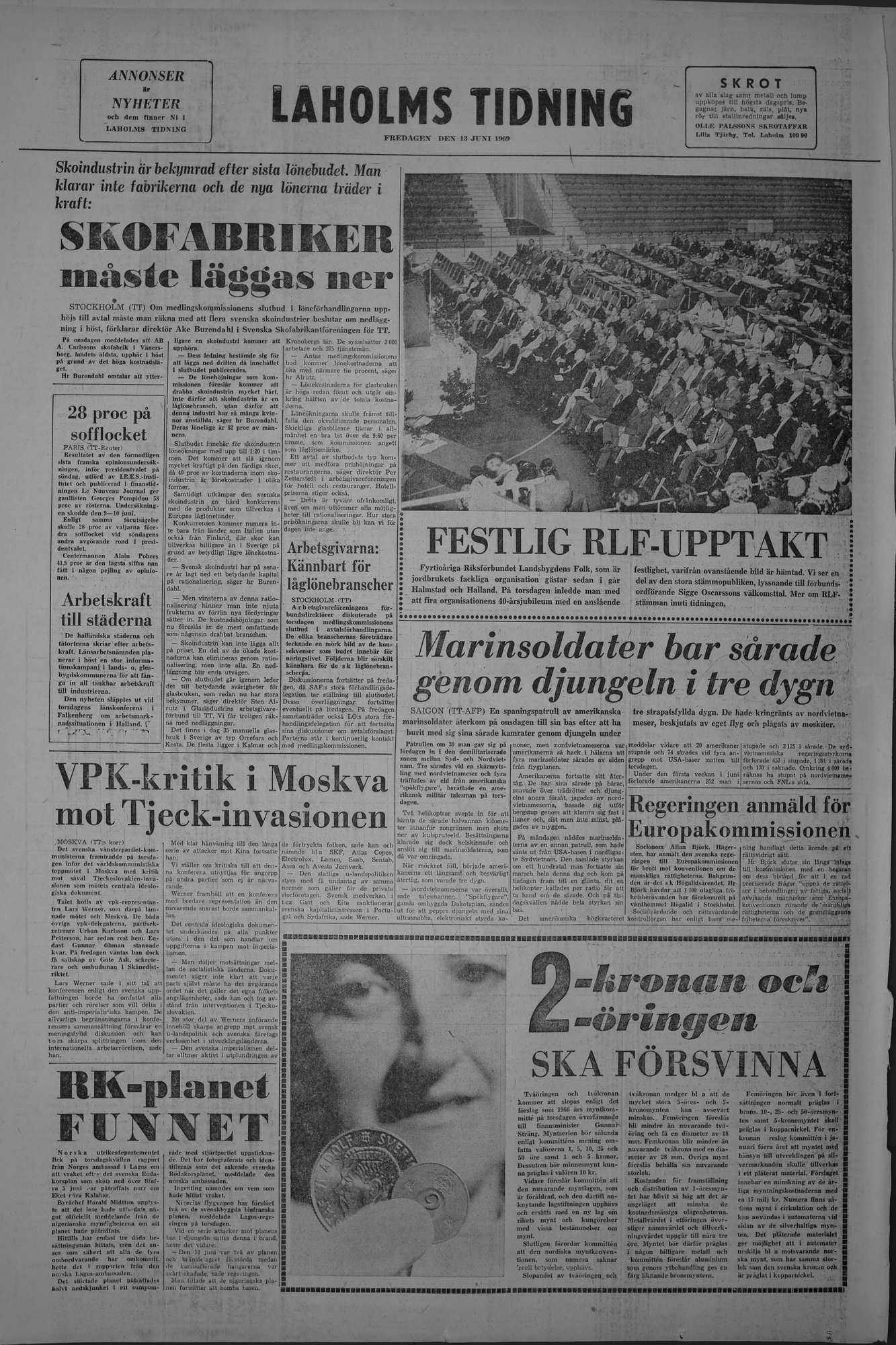 Laholms Tidning Fredag 13 juni 1969, sida 8
