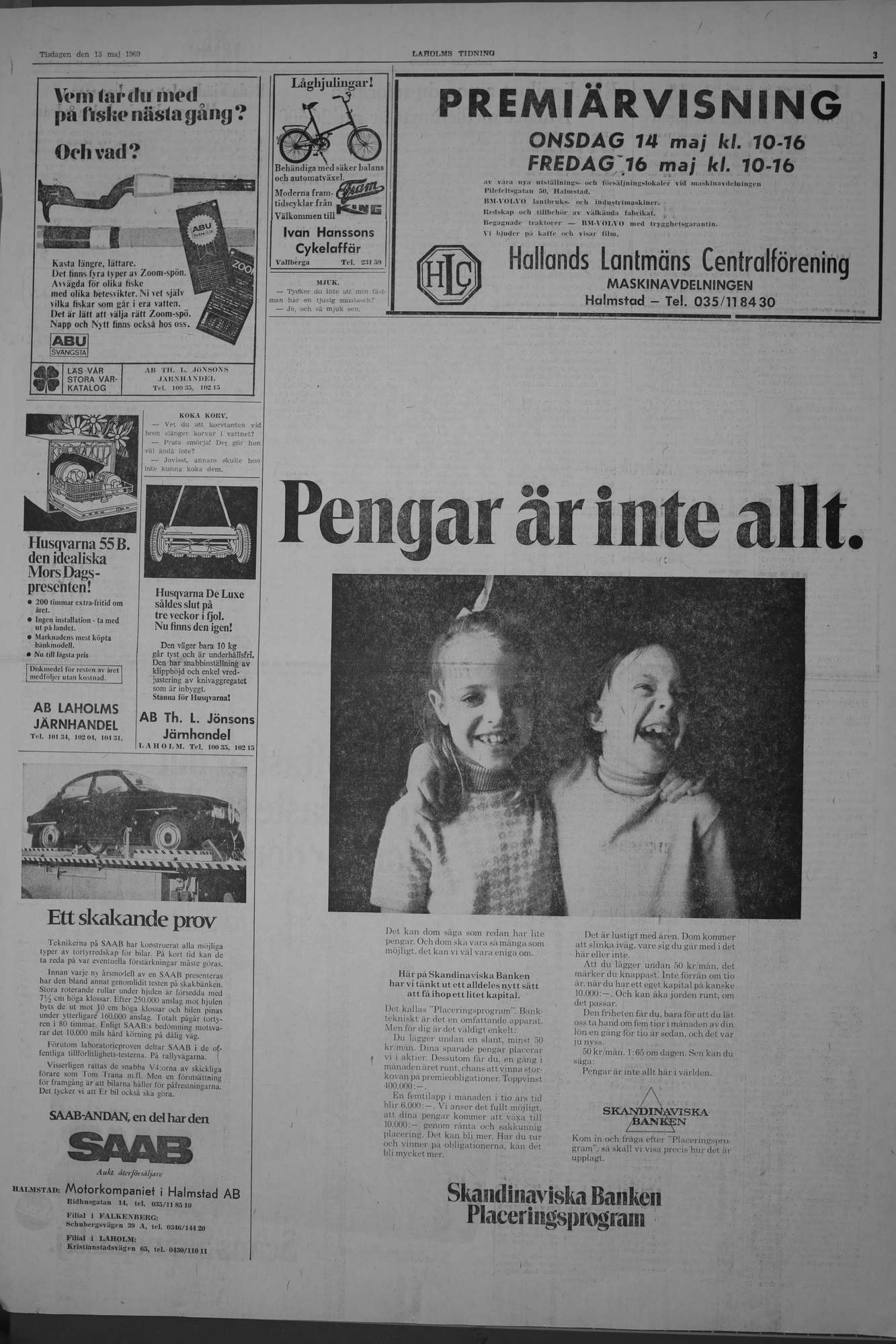 Laholms Tidning Tisdag 13 maj 1969, sida 3