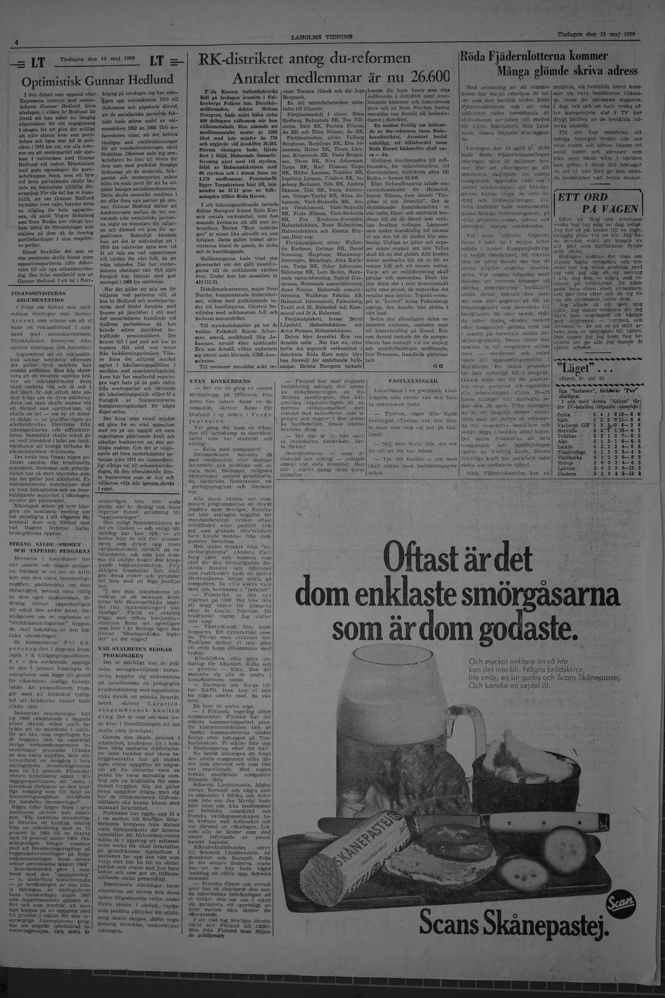 Laholms Tidning Tisdag 13 maj 1969, sida 4