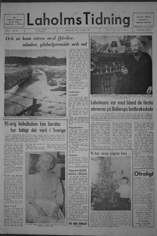 Förstasidan, Torsdag 13 mars 1969