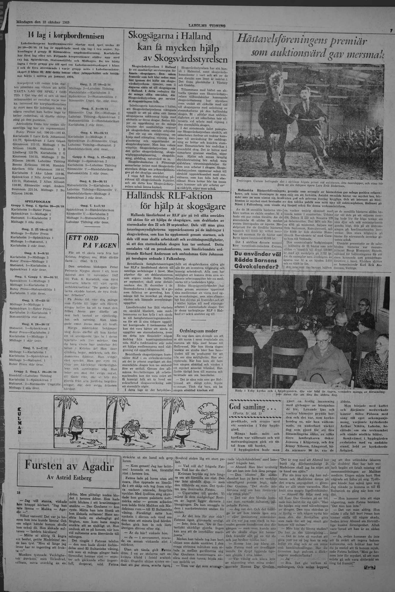 Laholms Tidning Måndag 13 oktober 1969, sida 7