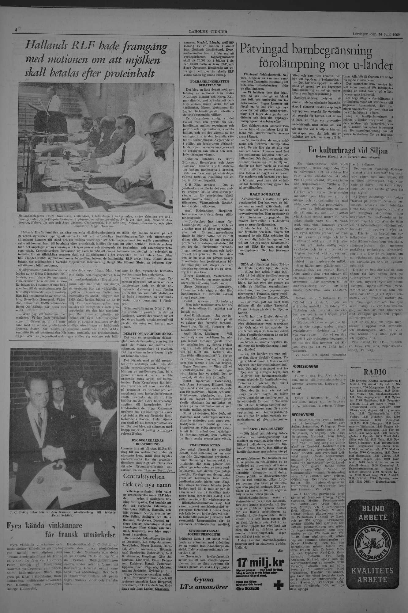 Laholms Tidning Lördag 14 juni 1969, sida 4