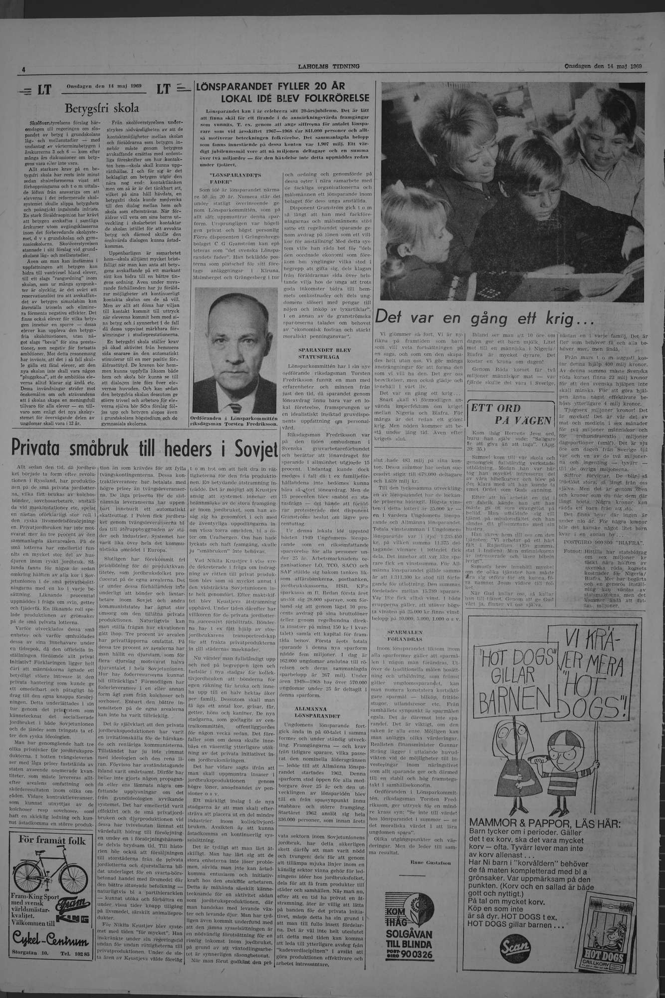 Laholms Tidning Onsdag 14 maj 1969, sida 4
