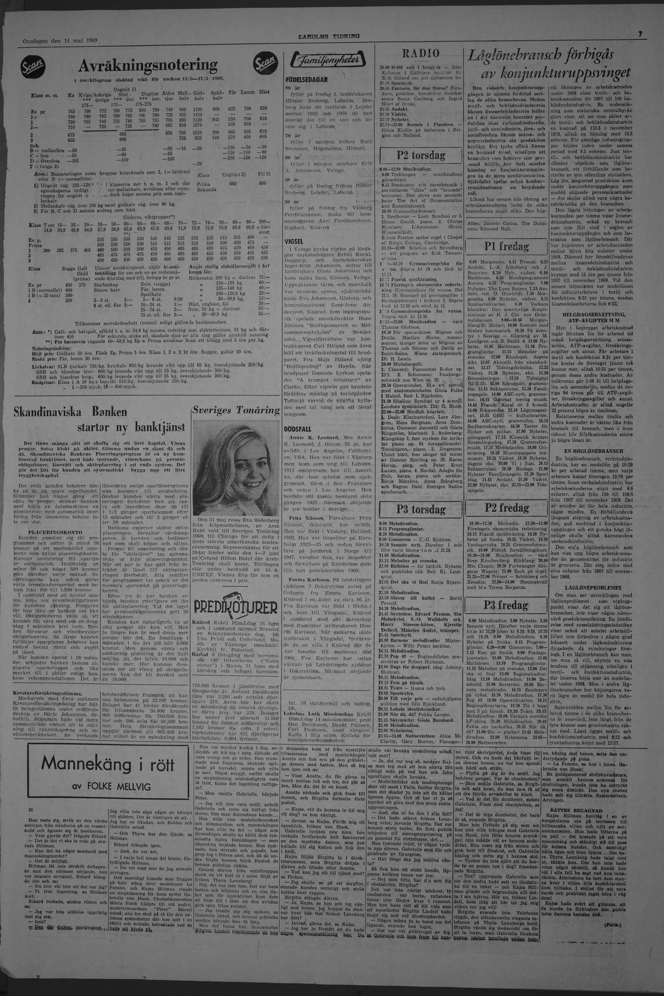 Laholms Tidning Onsdag 14 maj 1969, sida 7