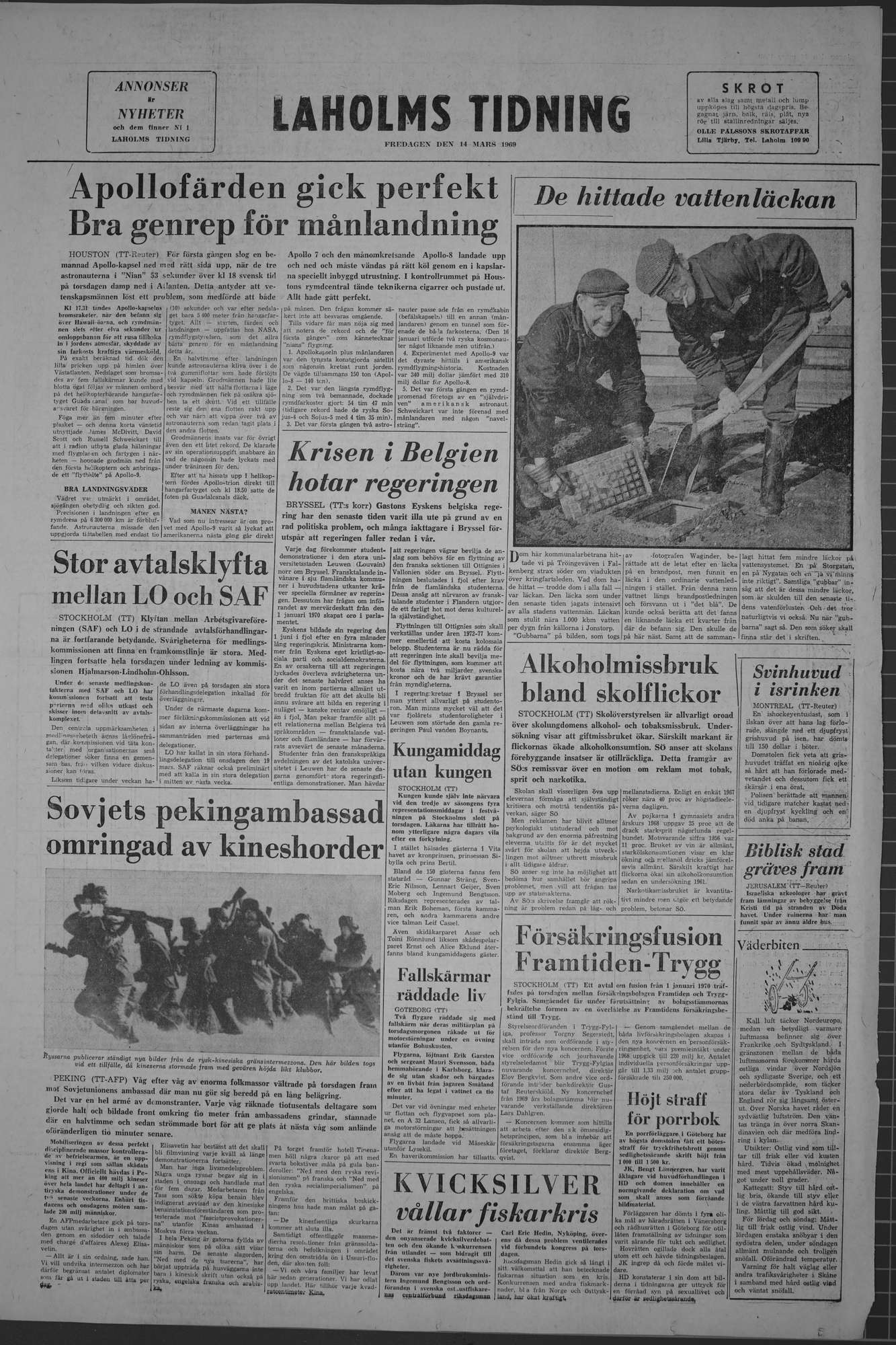 Laholms Tidning Fredag 14 mars 1969, sida 8