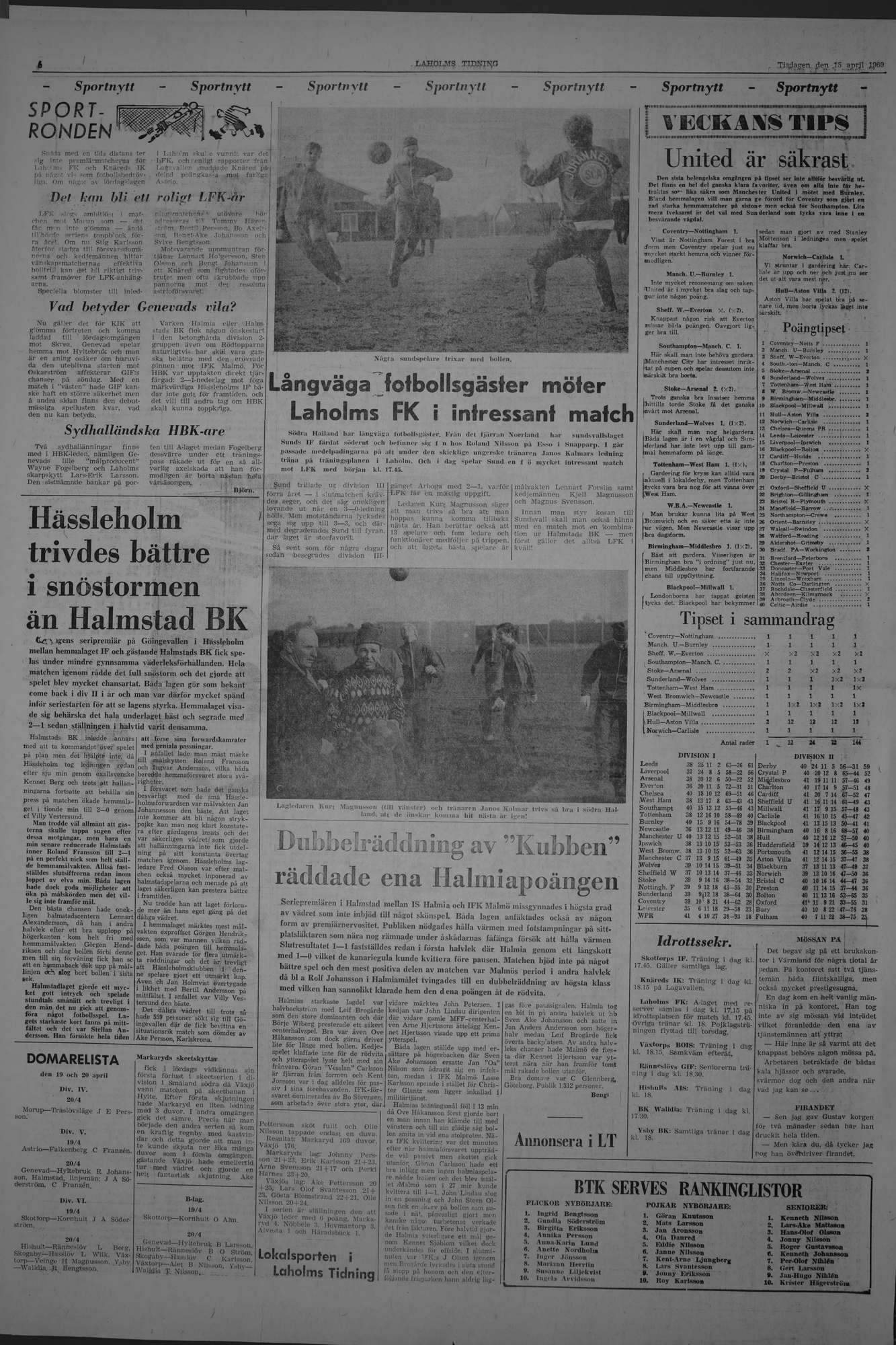 Laholms Tidning Tisdag 15 april 1969, sida 6