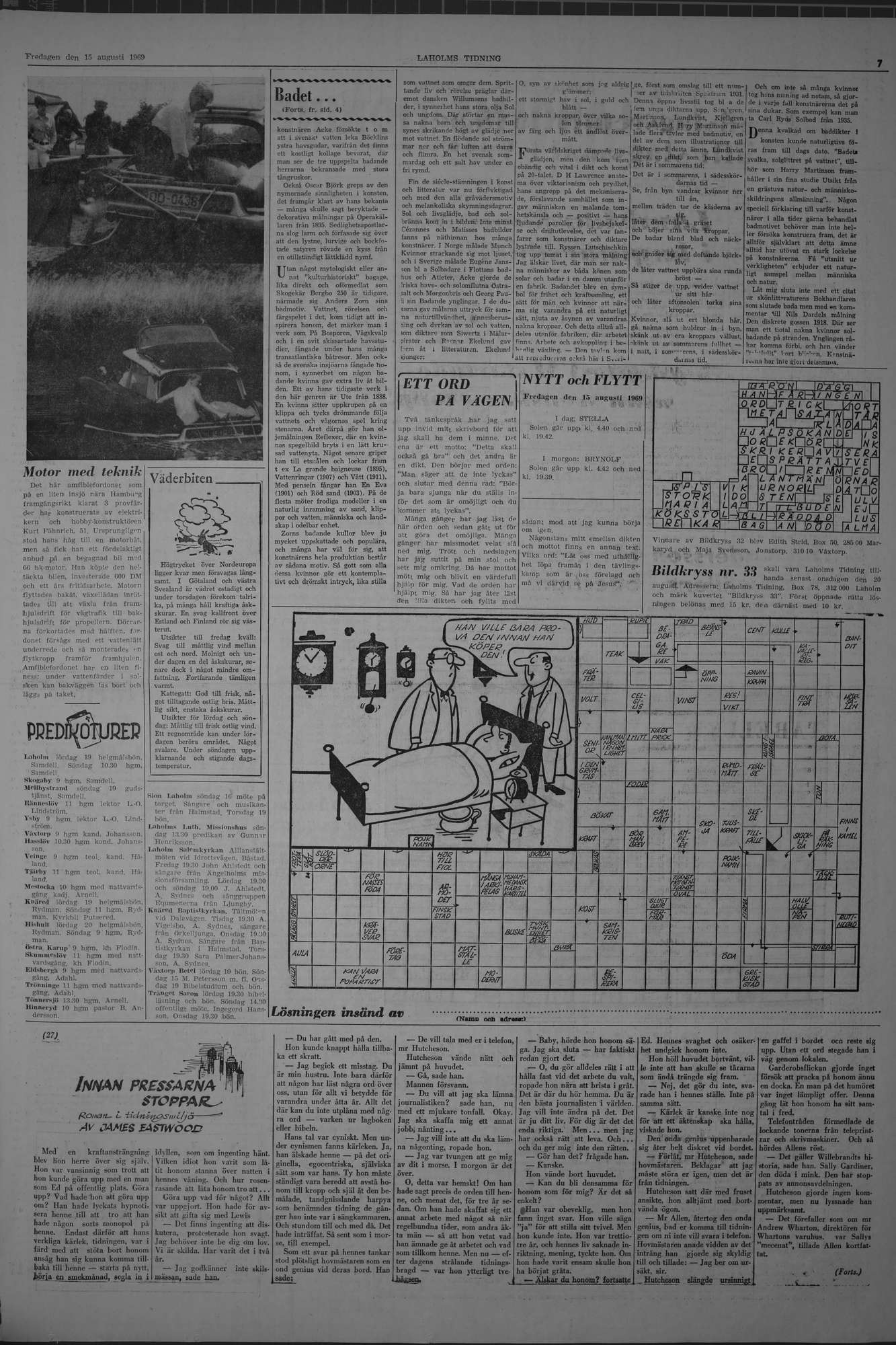 Laholms Tidning Fredag 15 augusti 1969, sida 7