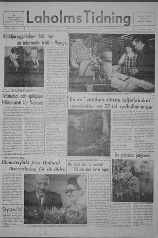 Förstasidan, Lördag 15 februari 1969