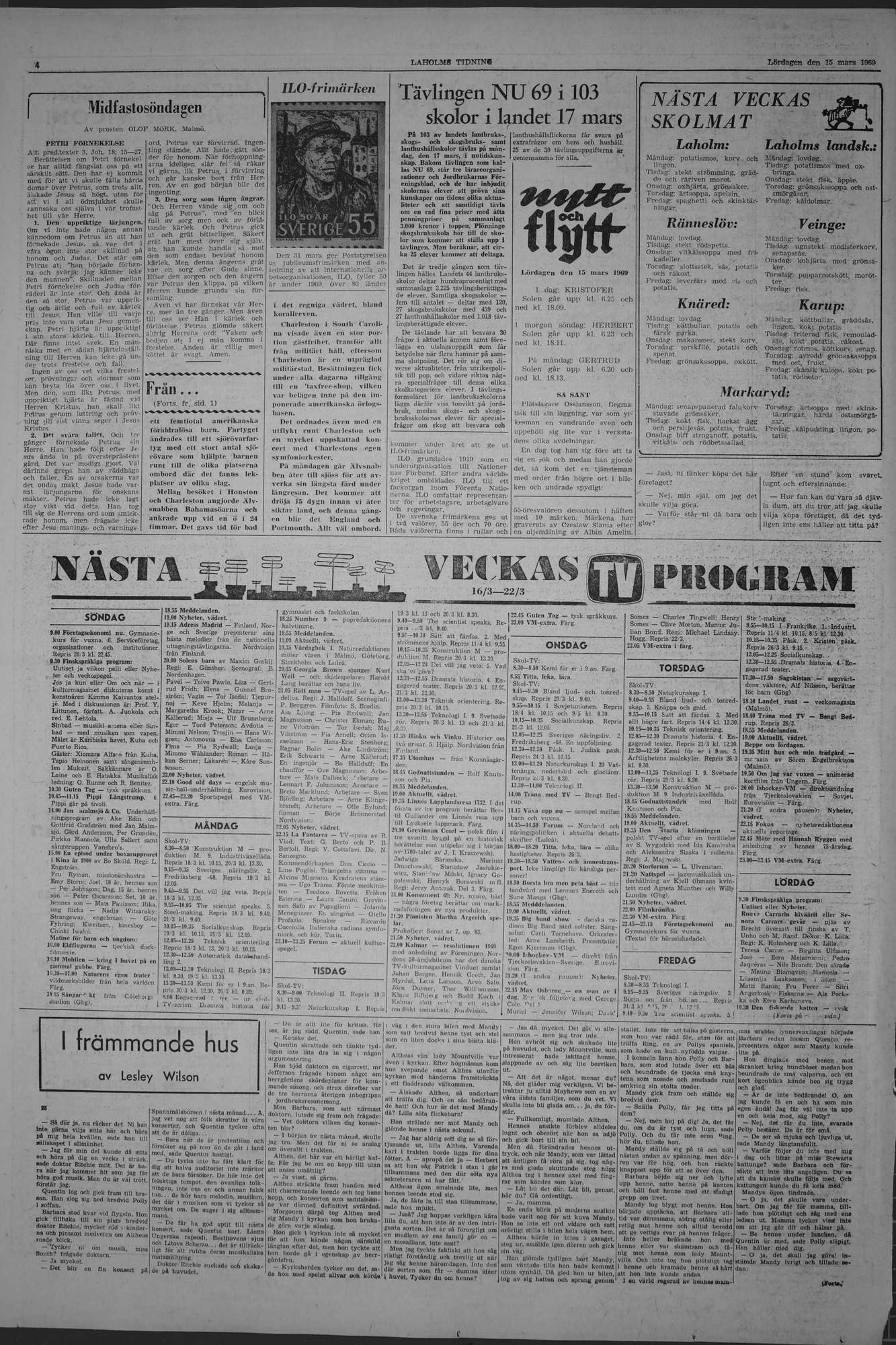 Laholms Tidning Lördag 15 mars 1969, sida 4