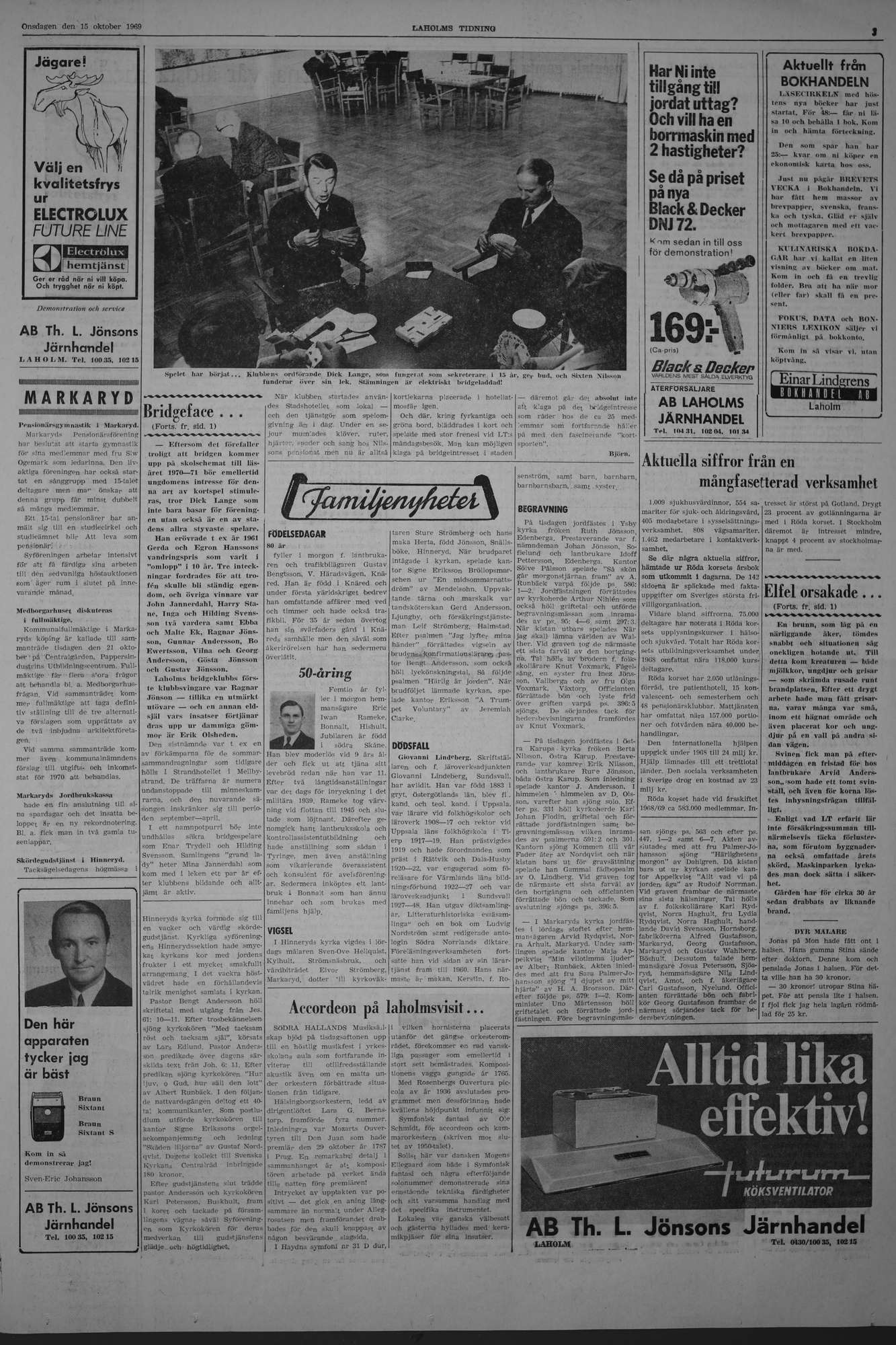 Laholms Tidning Onsdag 15 oktober 1969, sida 3