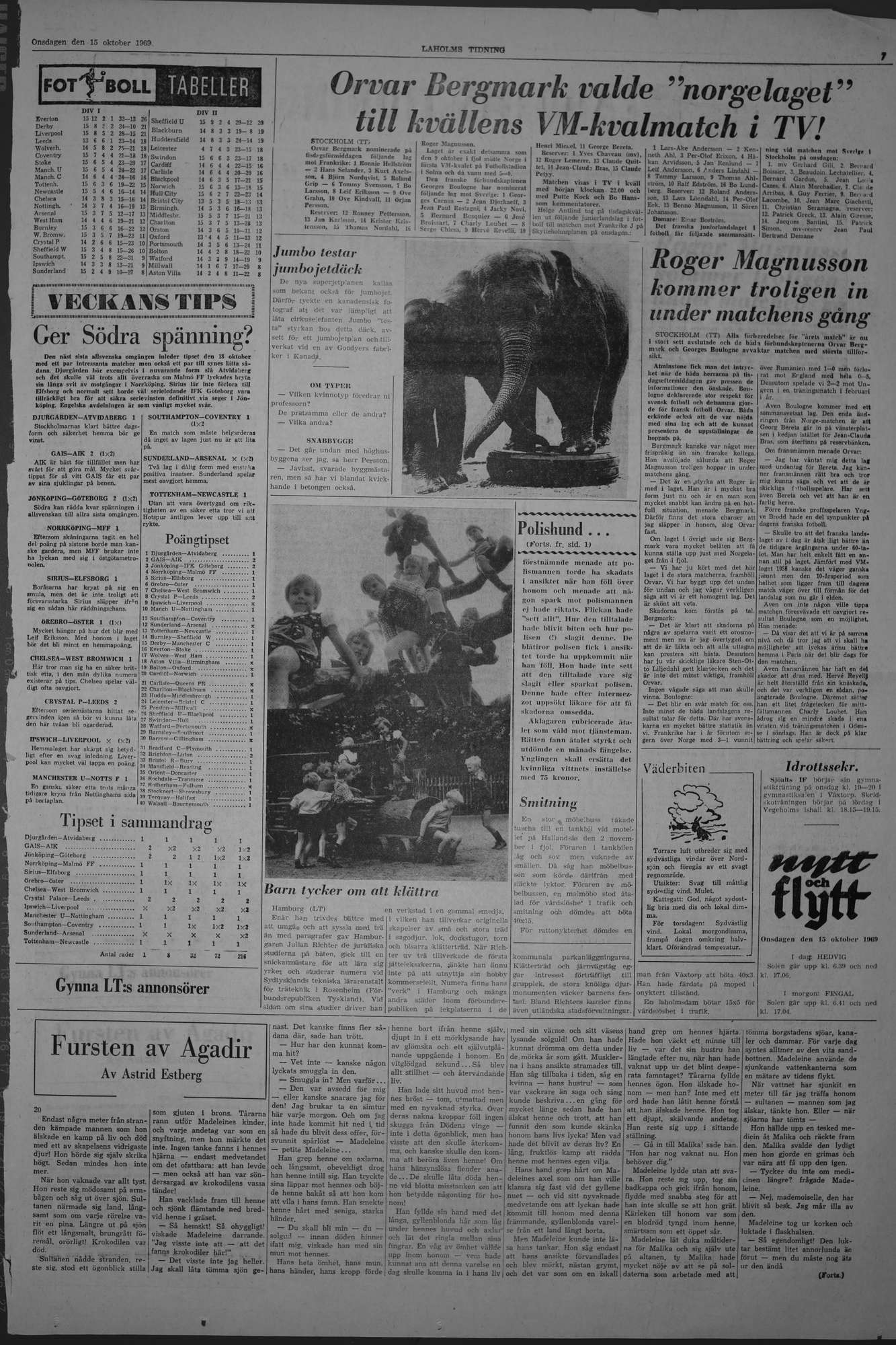Laholms Tidning Onsdag 15 oktober 1969, sida 7