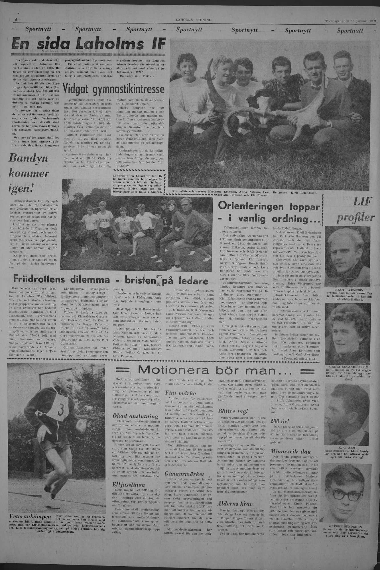 Laholms Tidning Torsdag 16 januari 1969, sida 6