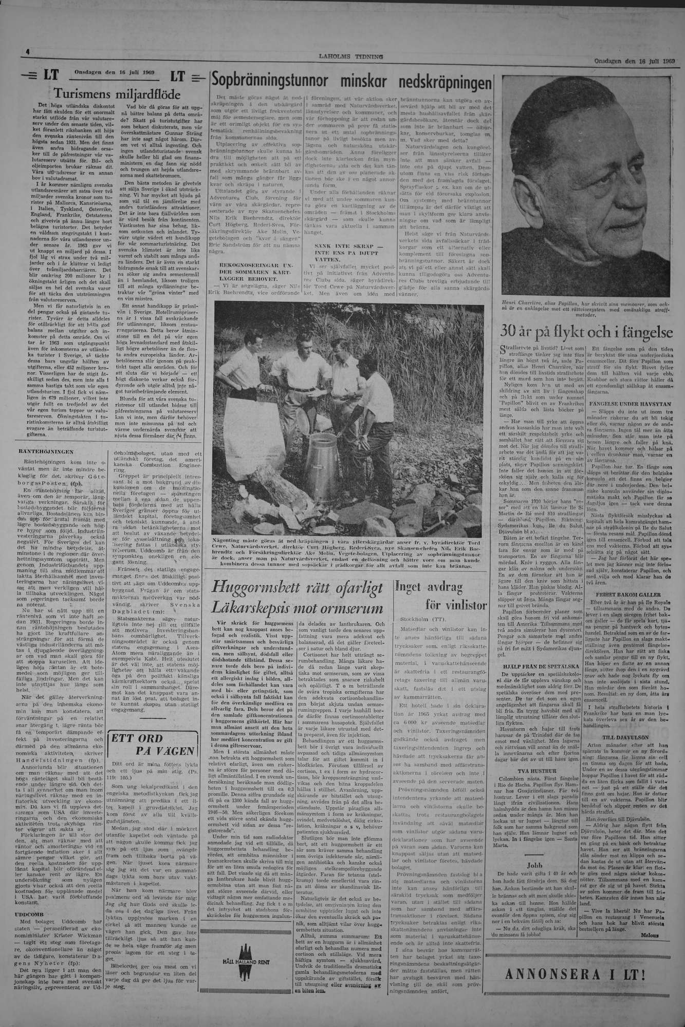 Laholms Tidning Onsdag 16 juli 1969, sida 4