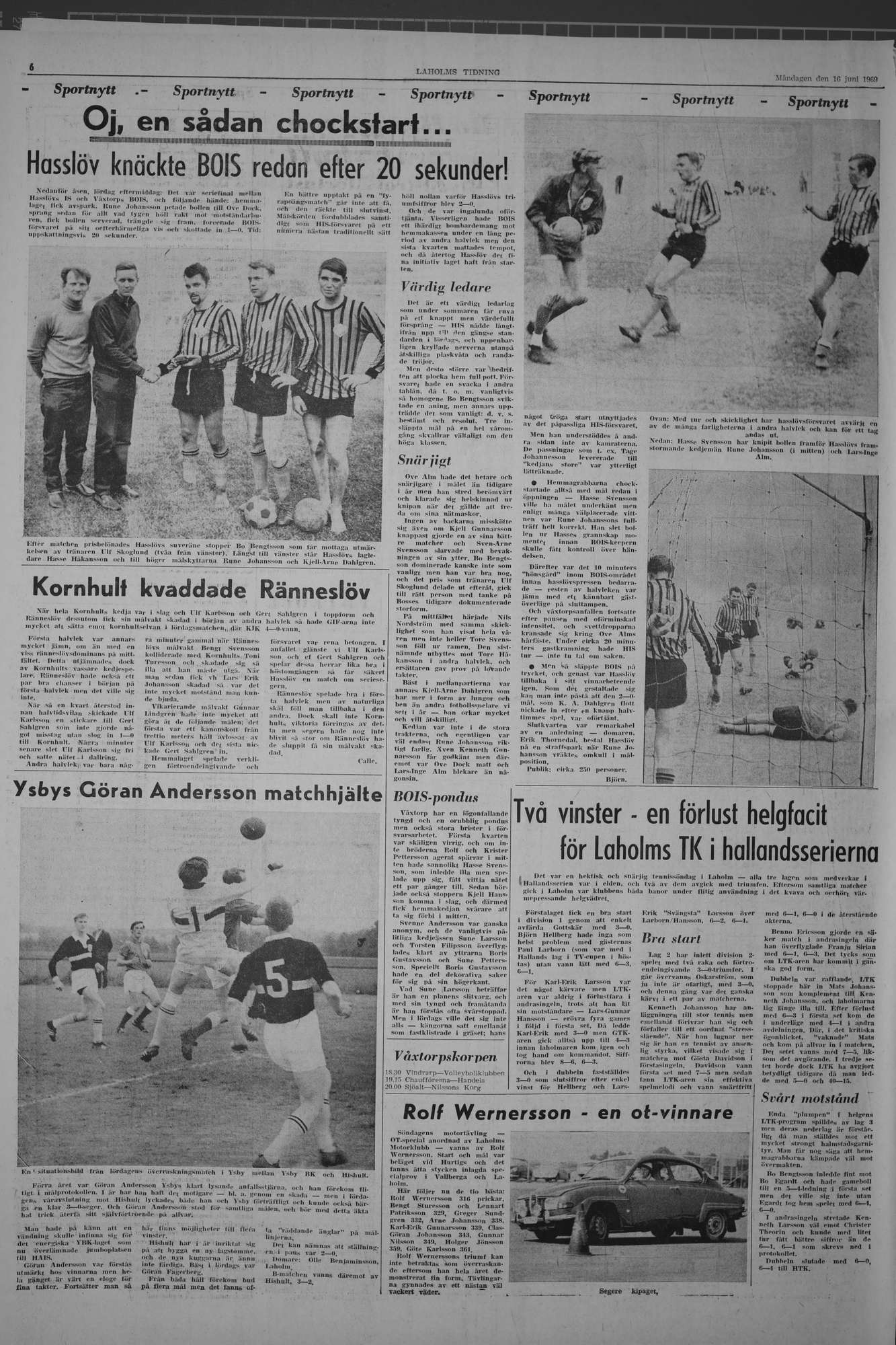 Laholms Tidning Måndag 16 juni 1969, sida 6