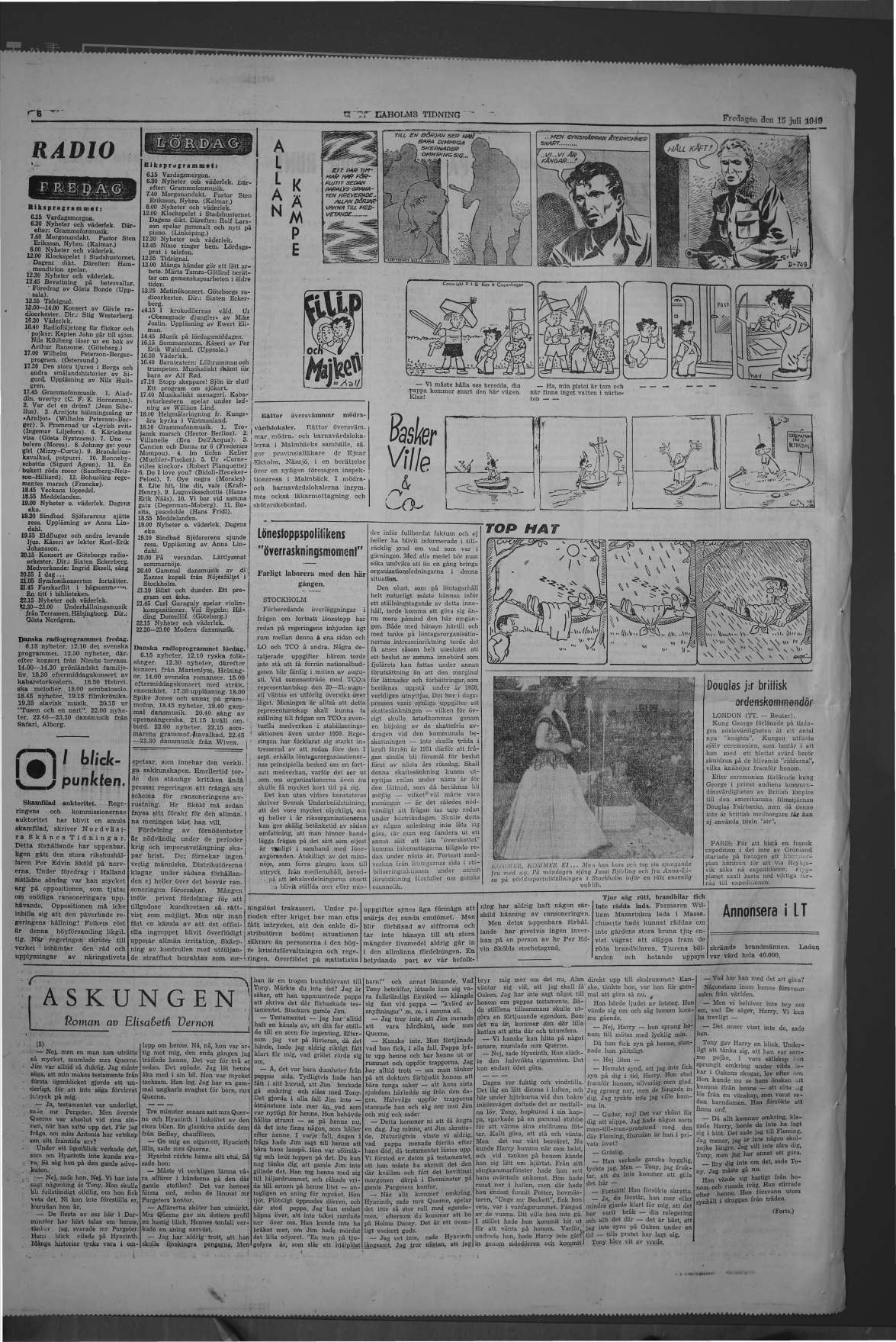Laholms Tidning Fredag 15 juli 1949, sida 6
