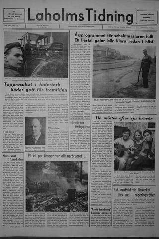 Förstasidan, Torsdag 16 oktober 1969
