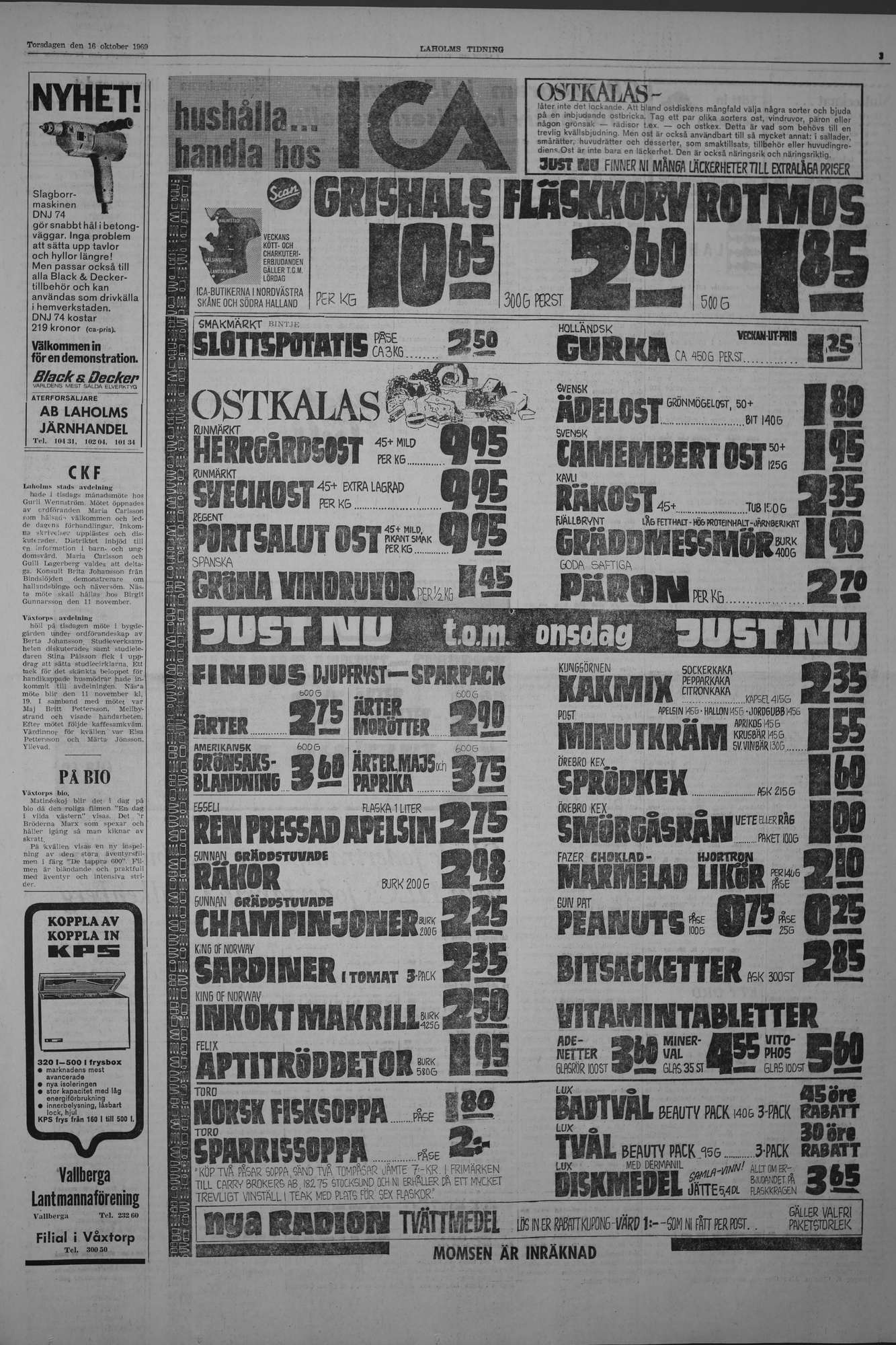 Laholms Tidning Torsdag 16 oktober 1969, sida 3