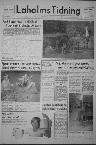 Förstasidan, Tisdag 16 september 1969