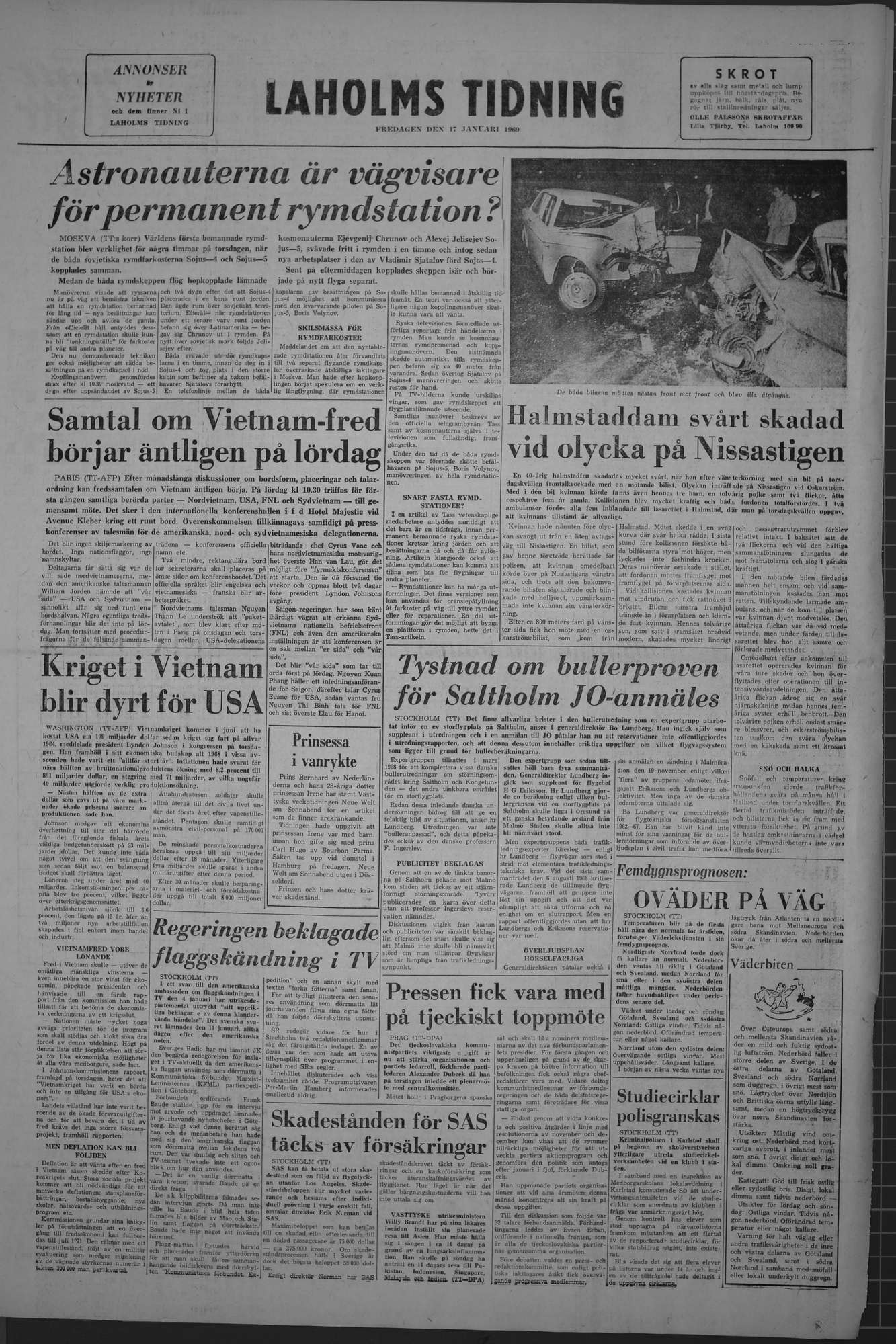Laholms Tidning Fredag 17 januari 1969, sida 8