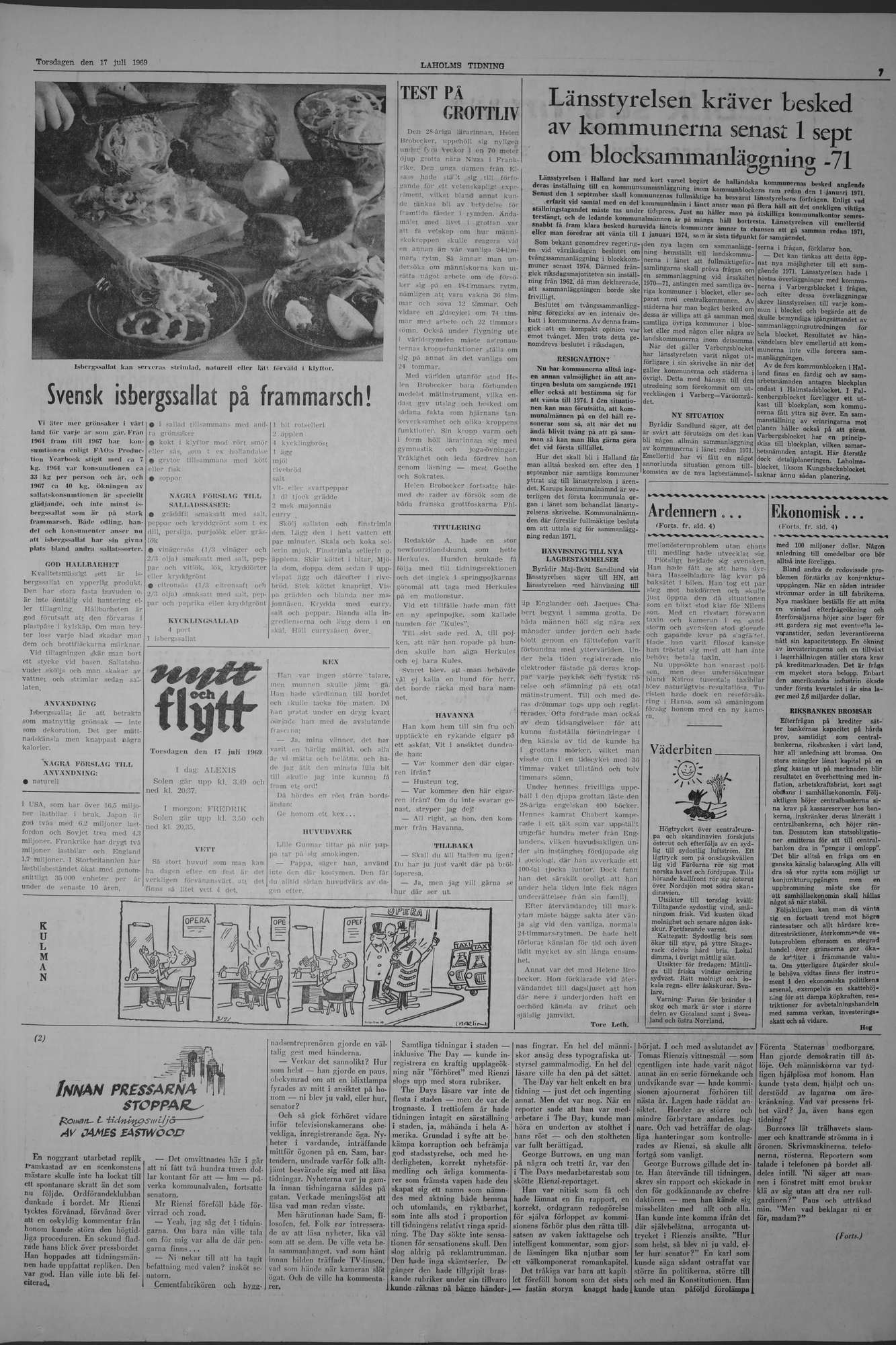 Laholms Tidning Torsdag 17 juli 1969, sida 7