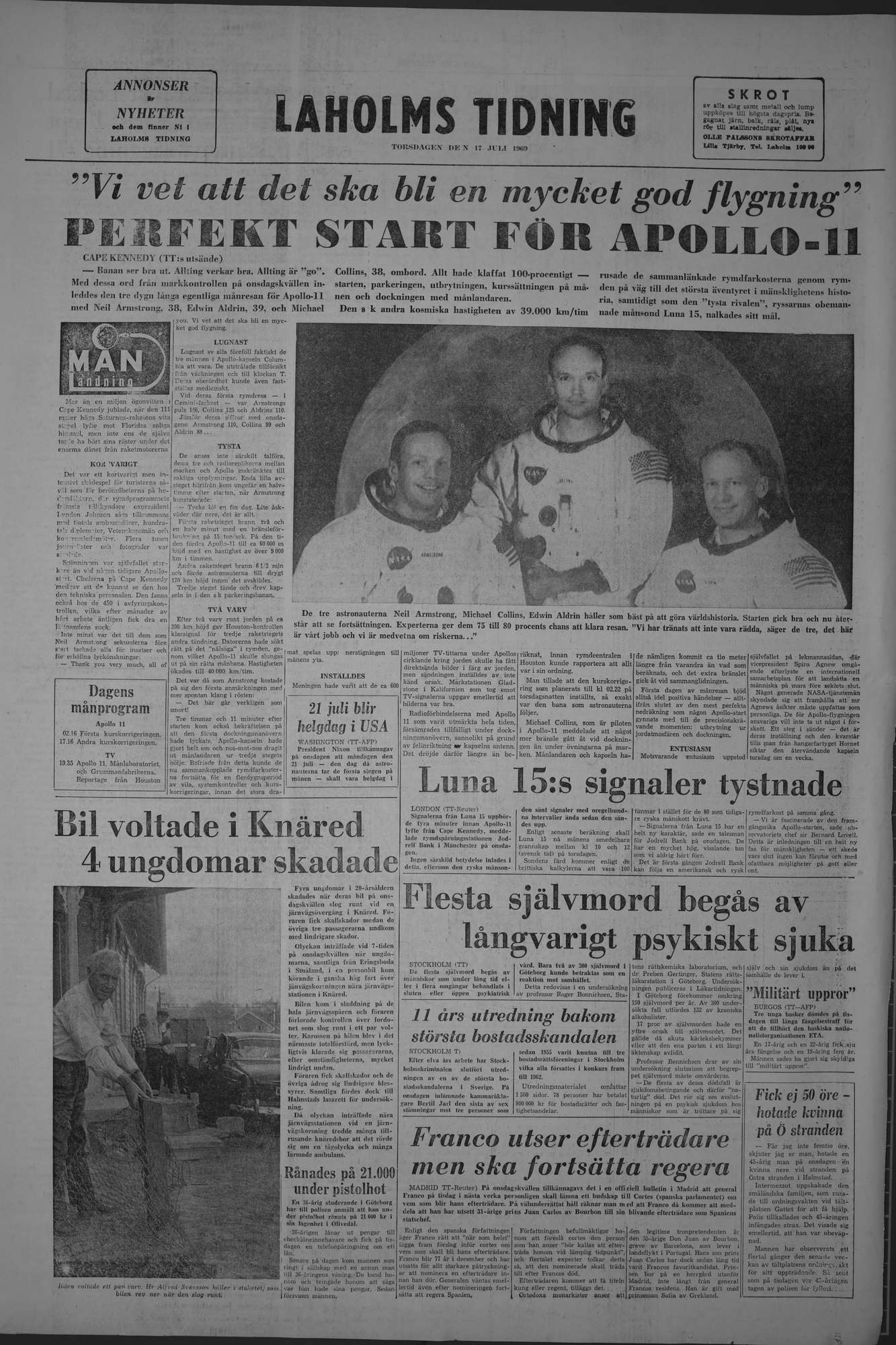 Laholms Tidning Torsdag 17 juli 1969, sida 8