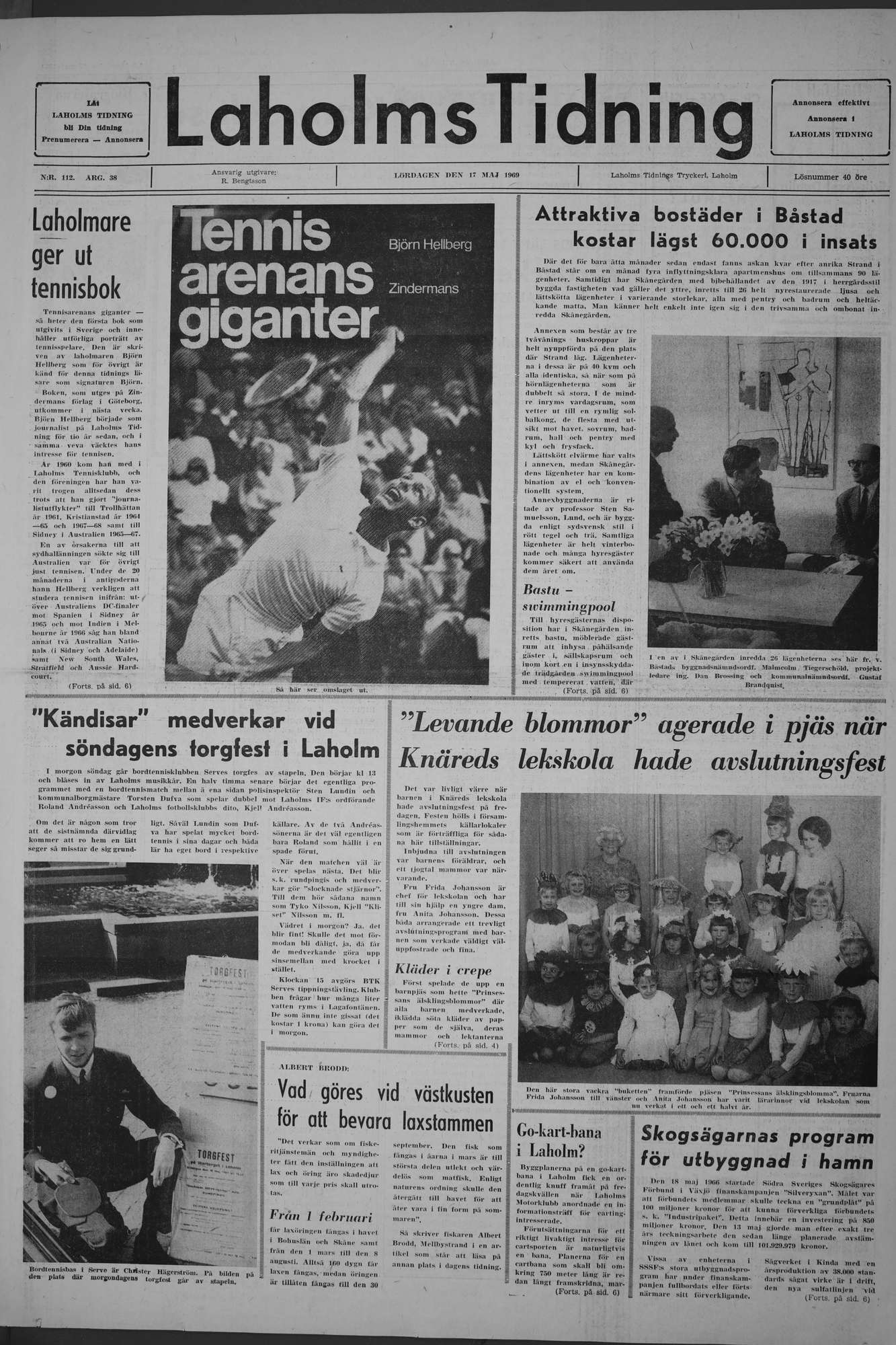 Laholms Tidning Lördag 17 maj 1969, sida 1