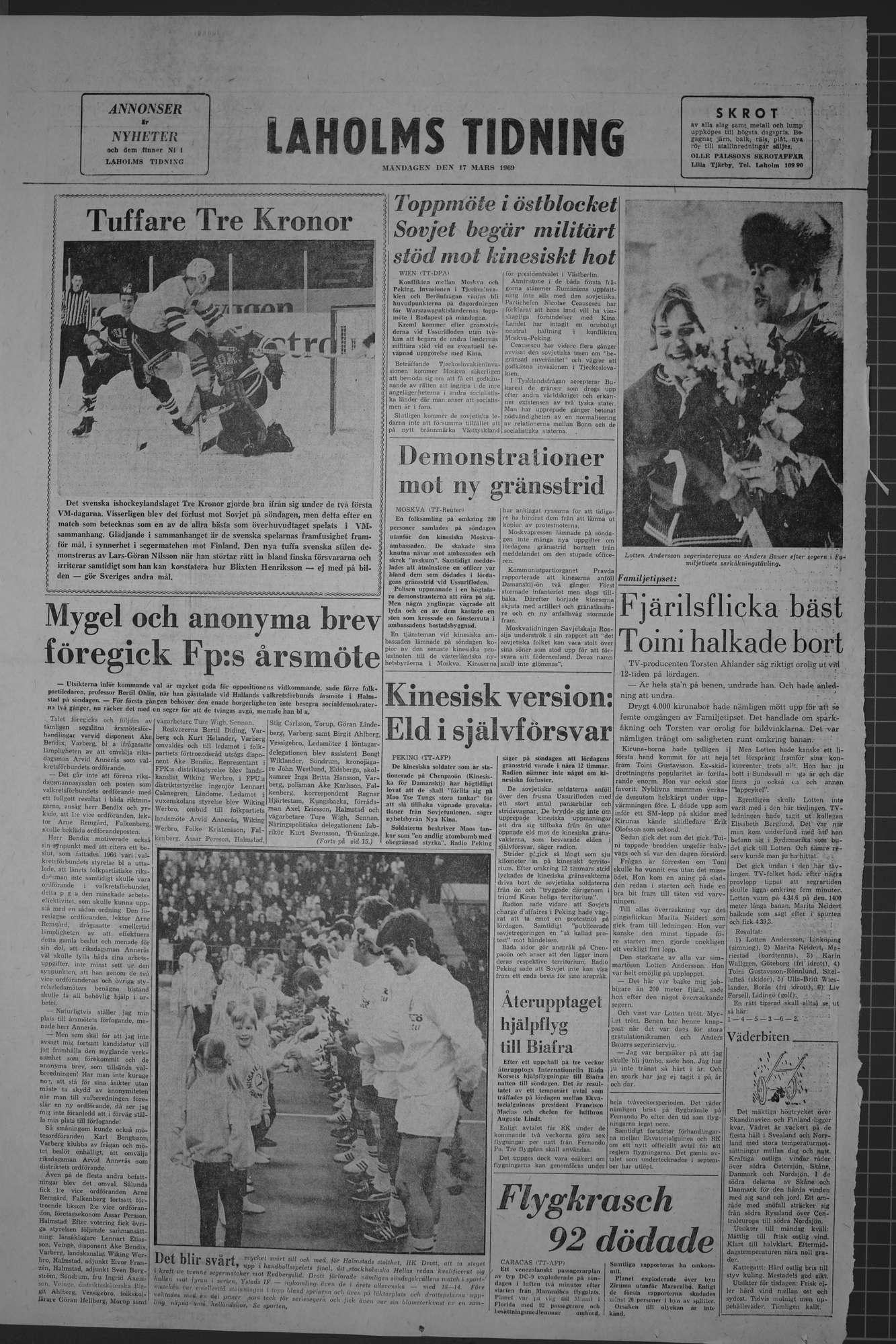 Laholms Tidning Måndag 17 mars 1969, sida 8