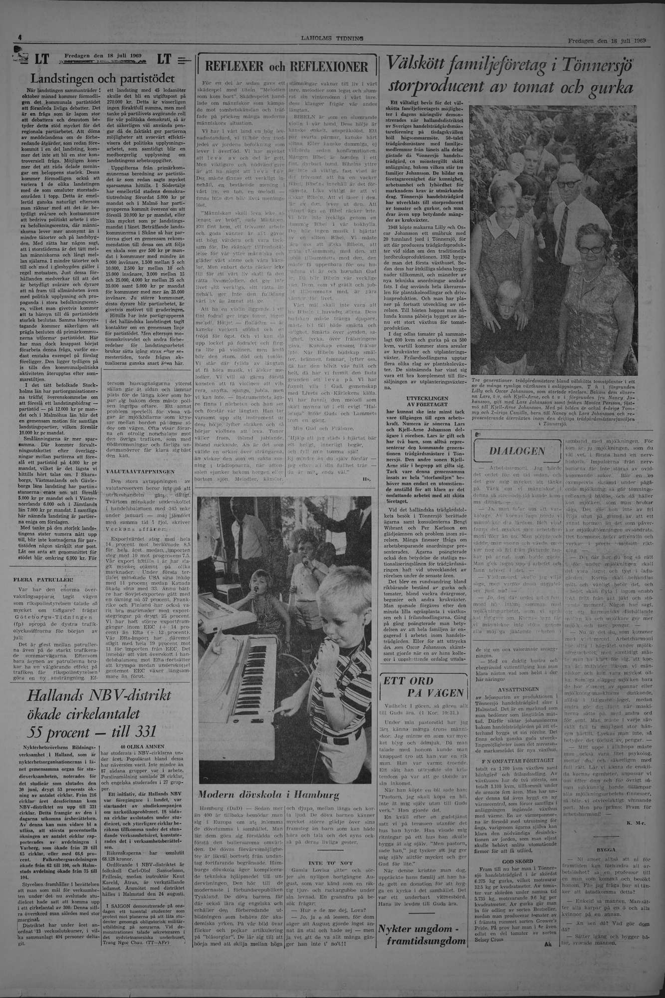 Laholms Tidning Fredag 18 juli 1969, sida 4